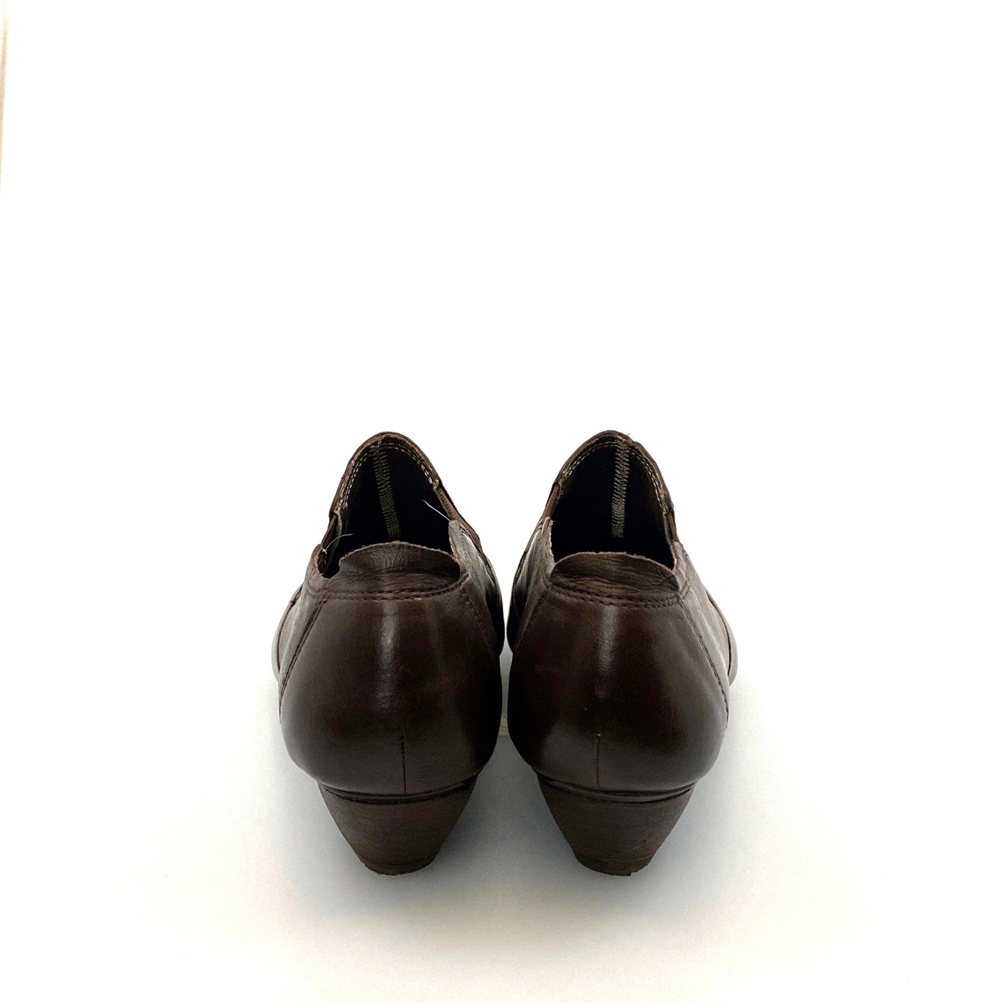 Josef Seibel Womens Brown Leather Booties | Size 37 (US 6.5-7) | Low Heel | EUC