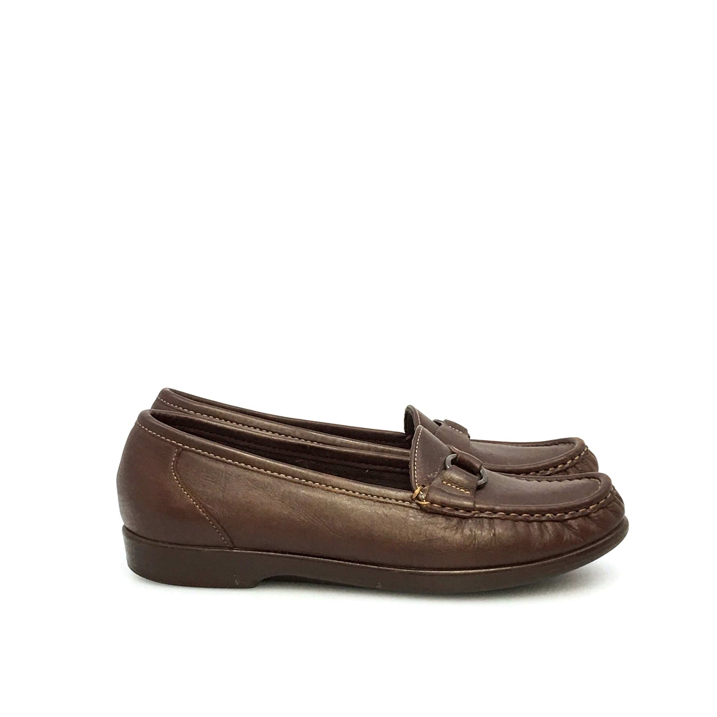SAS Womens Size 8M Brown Leather Loafers Shoes Tripad Comfort Walking