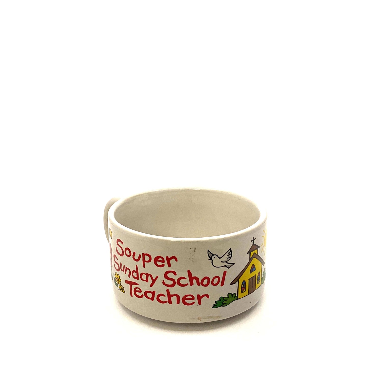 Souped Sunday School Teacher Coffee / Soup Mug White Ceramic