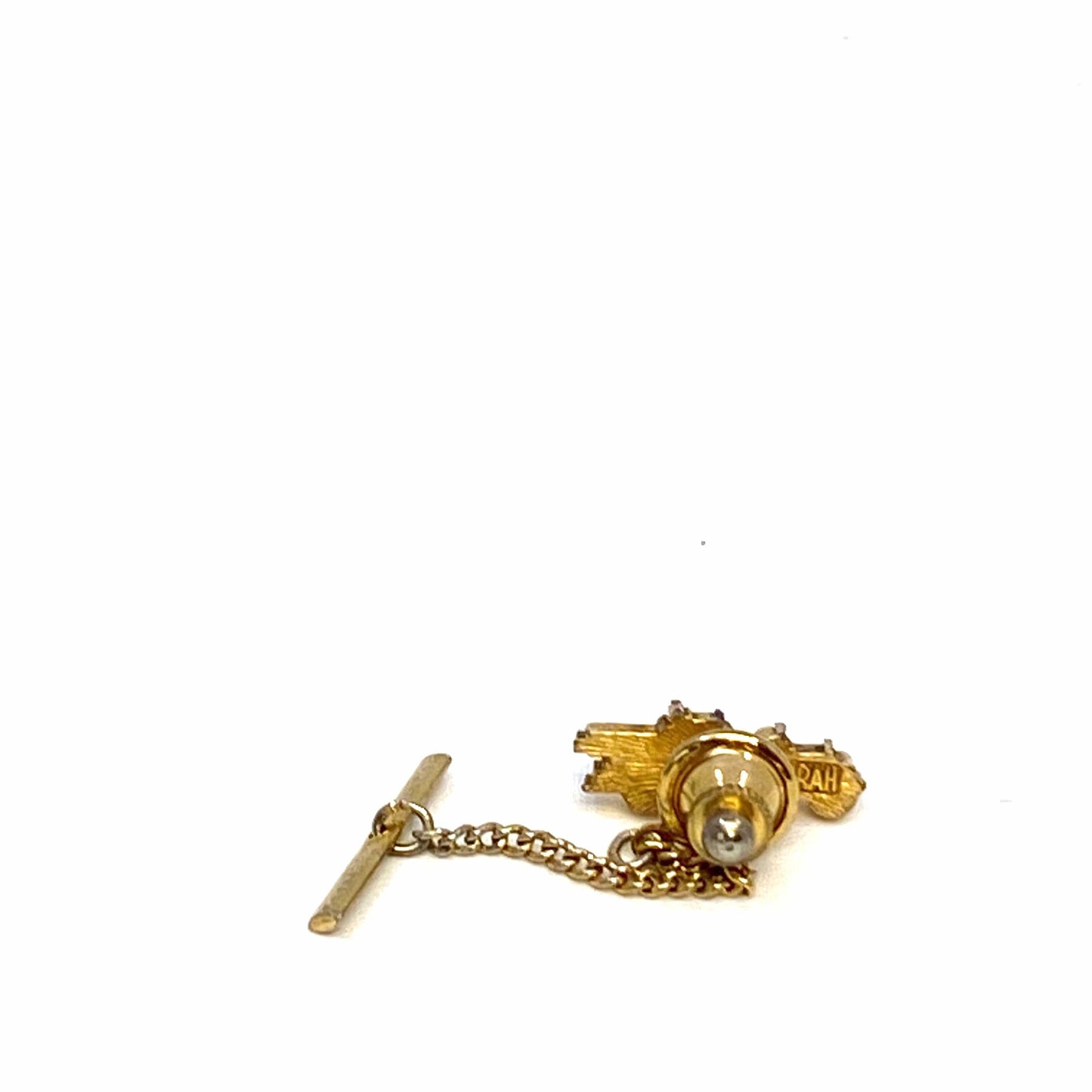 Vintage Fire Engine Tie Tack Pin with Chain by Sarah Coventry
