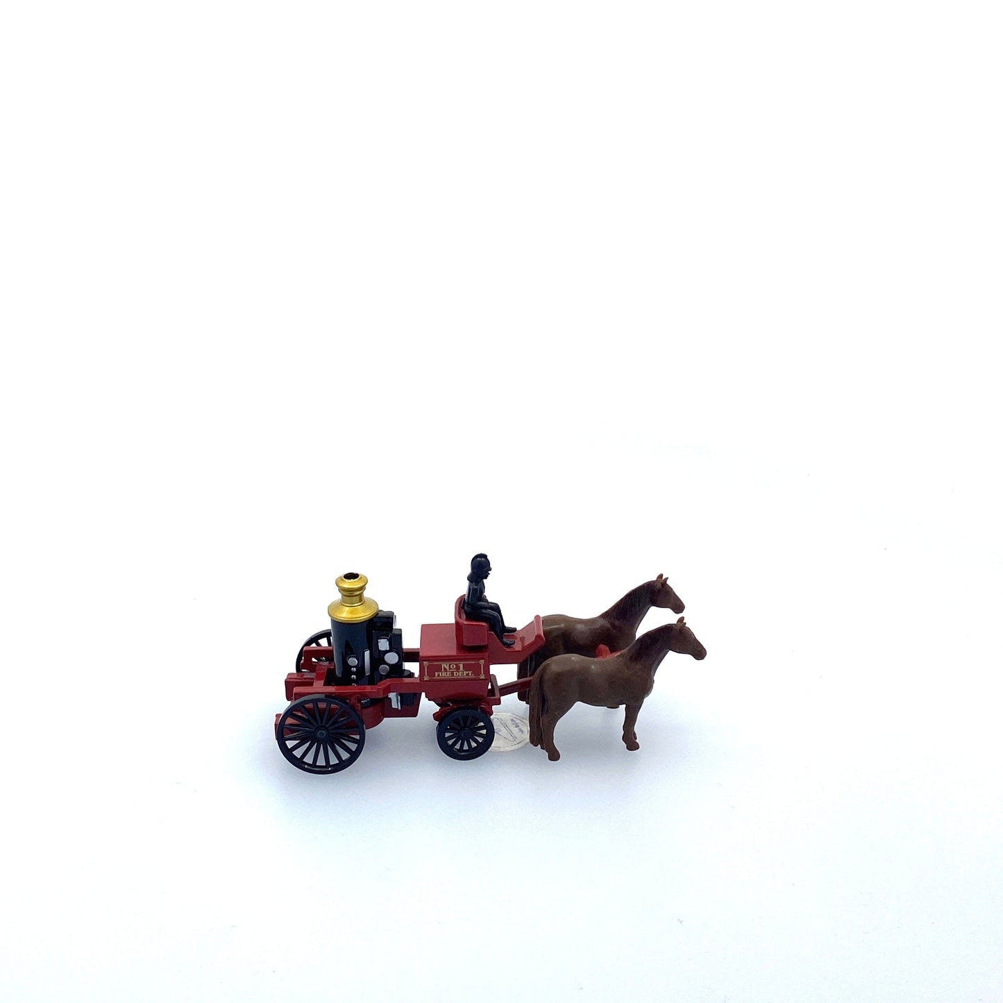 Vintage Olden Days “No 1 Fire Dept” Horse-Drawn Fire engine | Diecast Toy Vehicle