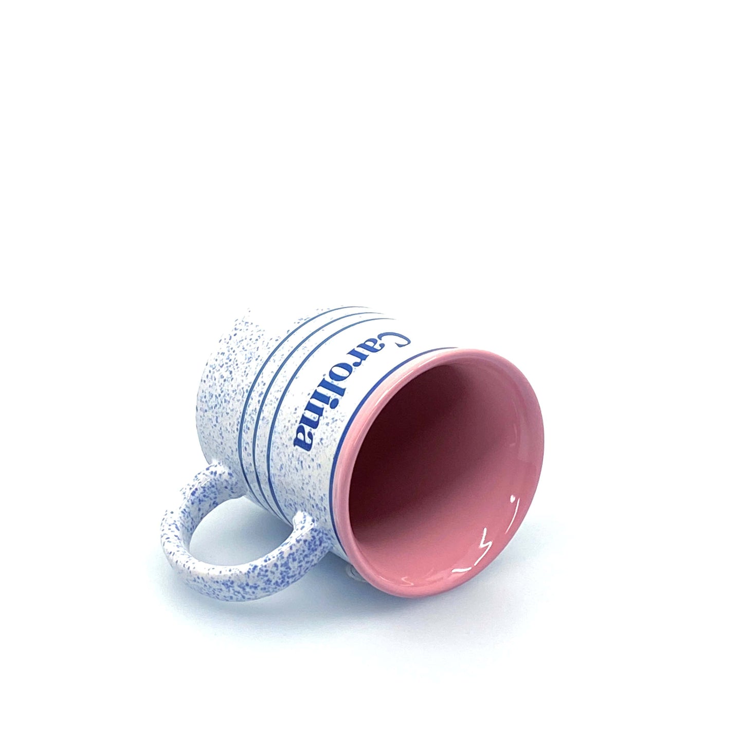 Travel Souvenir South Carolina Blue White Pink Stoneware Coffee Mug Cup