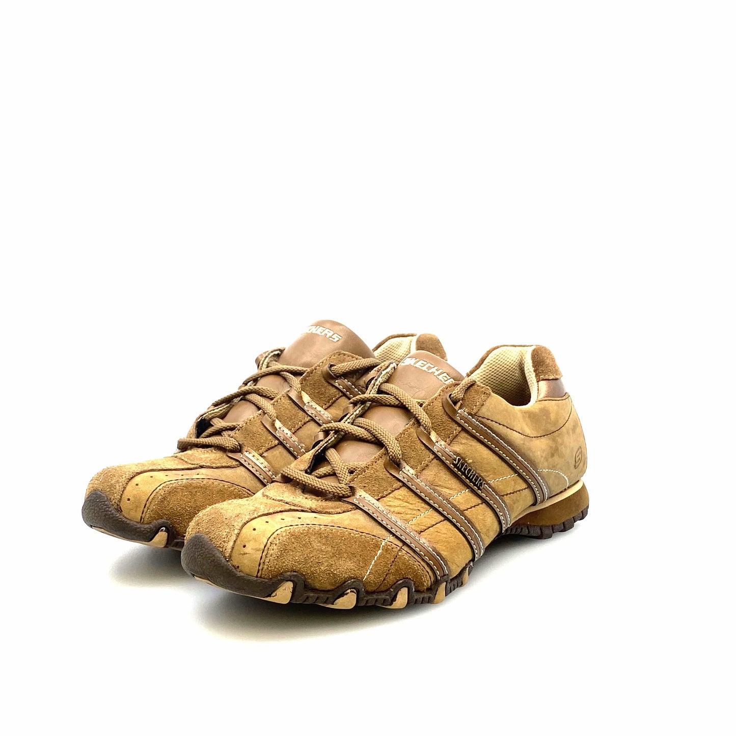 Skechers Womens Size 8 Brown Leather Lace Up Casual Shoes