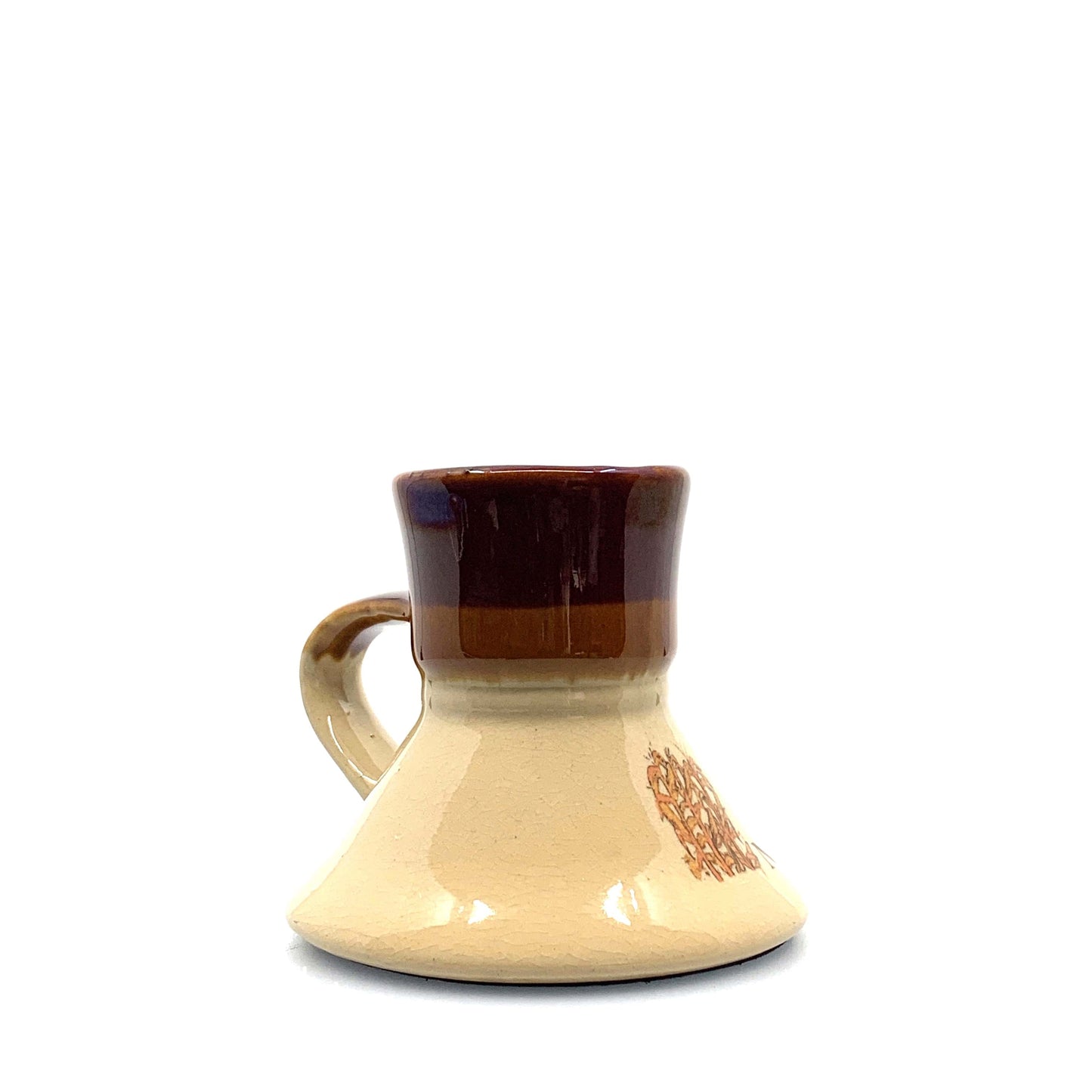 Vintage No Spill Nebraska State Tourism Brown Coffee Cup 10 Fl Oz
