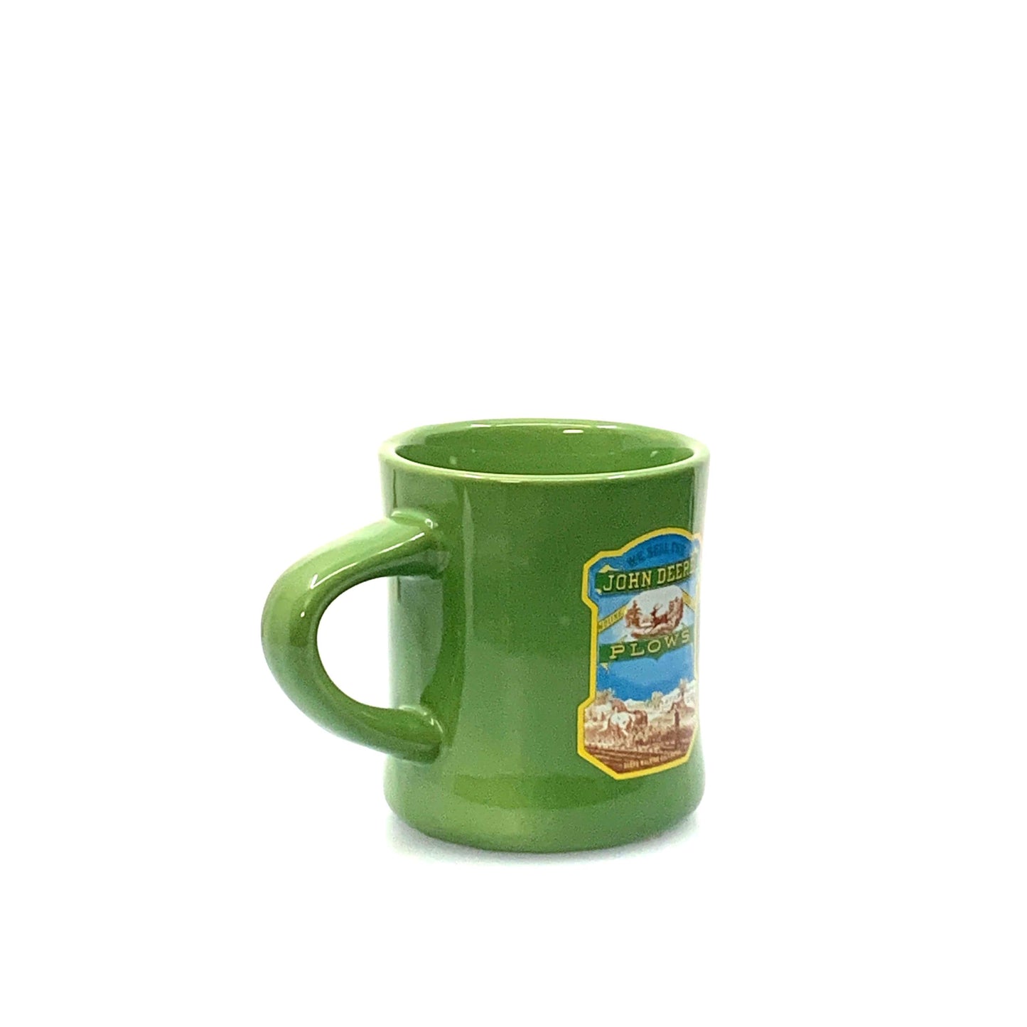 John Deere Licensed “We Sell The Plows” Coffee Cup Mug Green 10 Fl Oz