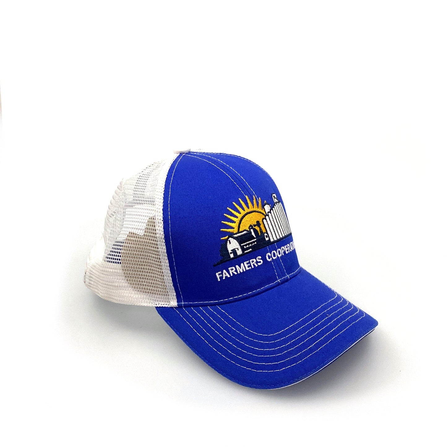 JF Beaver Farmers Cooperative Hat Adjustable OS Blue White Baseball Cap NEW