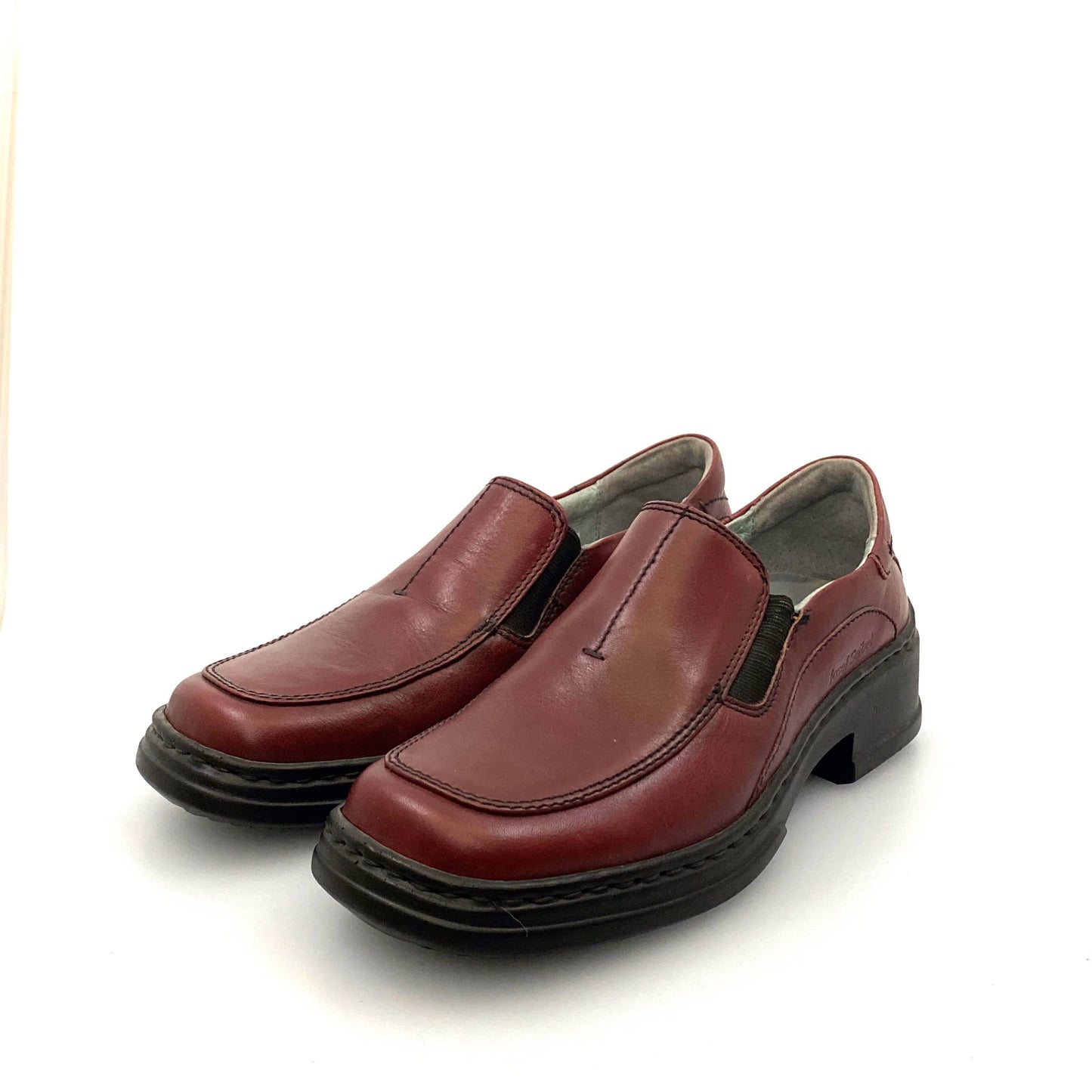 Josef Seibel Womens Size 37 Maroon Red Leather Loafers Shoes