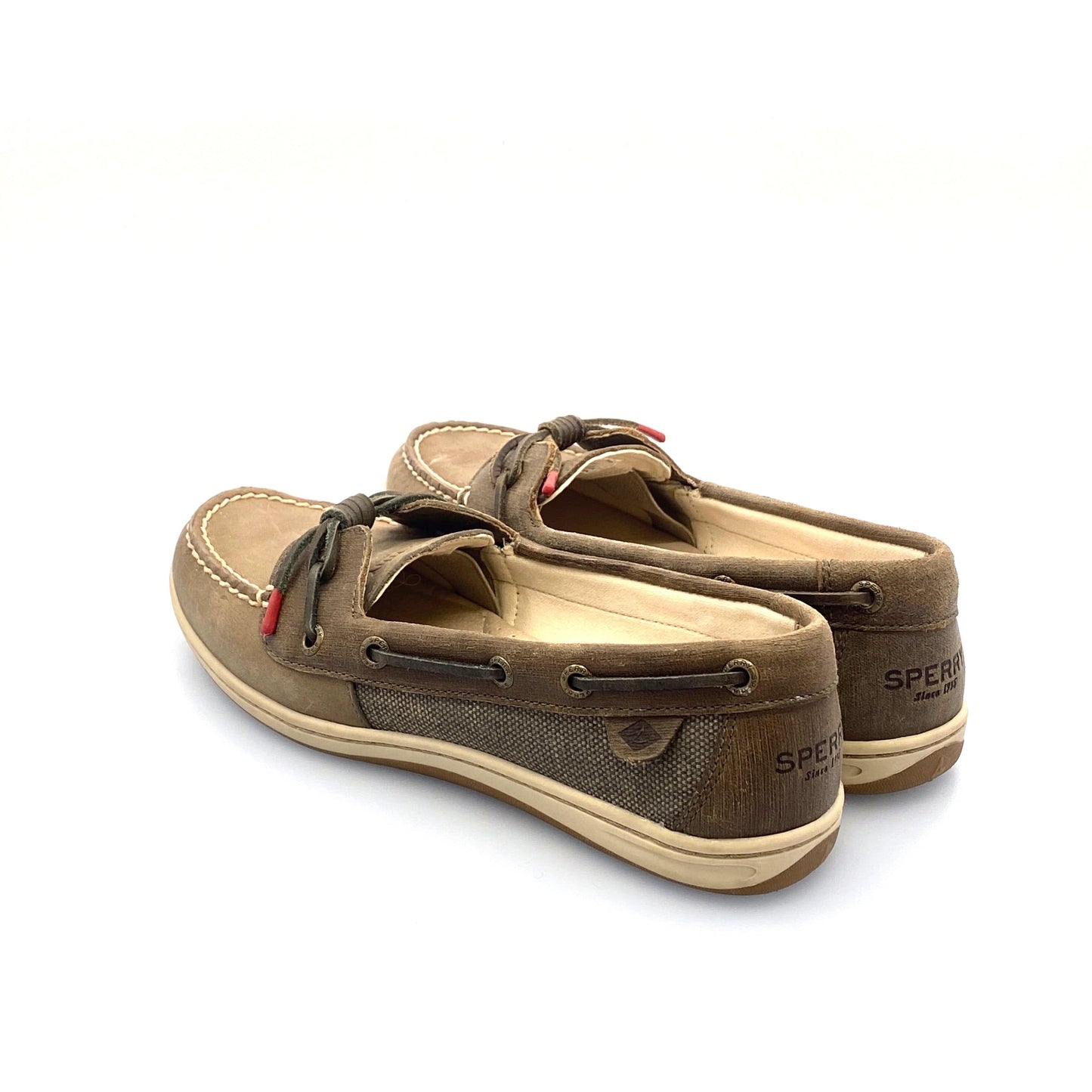 Sperry Top-Sider Womens “ANGELFISH BROWN SPARKLE” Size 8M Two-Tone Boat Shoes Sneakers