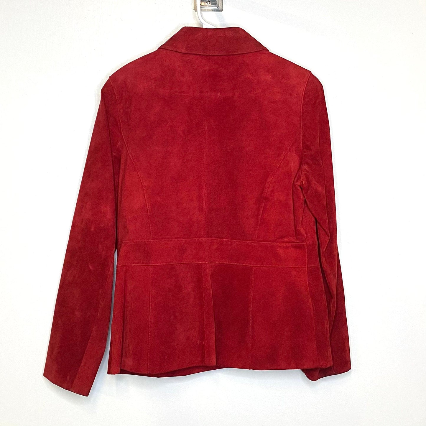 Pritti Womens Size M Red Suede Leather Jacket Jacket