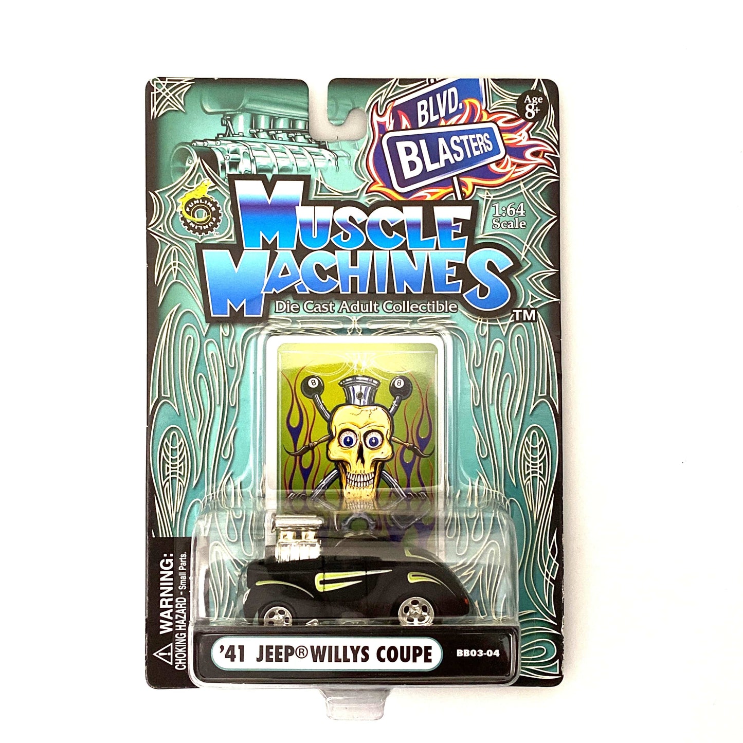 Muscle Machines '41 JEEP Willys Coupe – Black Diecast Collectible Car for Car Enthusiasts – 1:64 Scale Model – Vintage Style