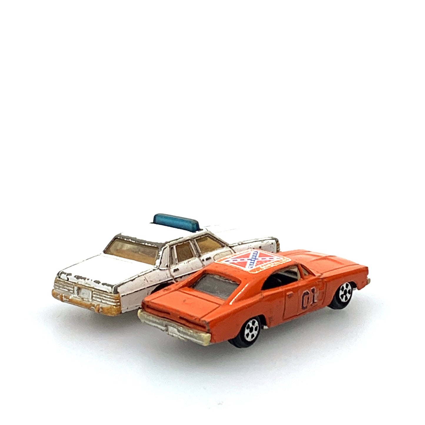 The Dukes of Hazzard General Lee Replica & Roscoe Patrol Toy Model Car 1981 ERTL 1:64 Diecast Lot ‘B’