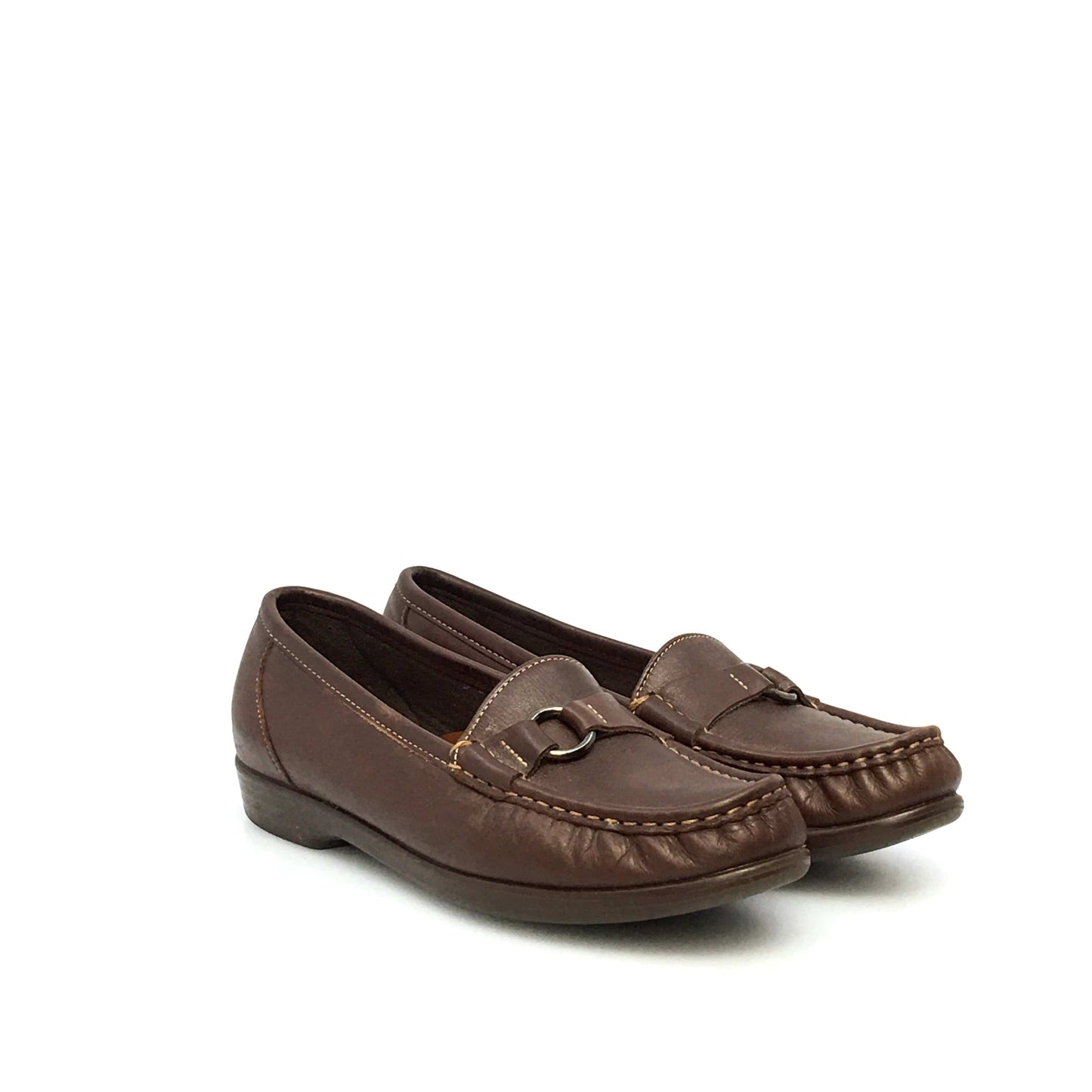 SAS Womens Size 8M Brown Leather Loafers Shoes Tripad Comfort Walking