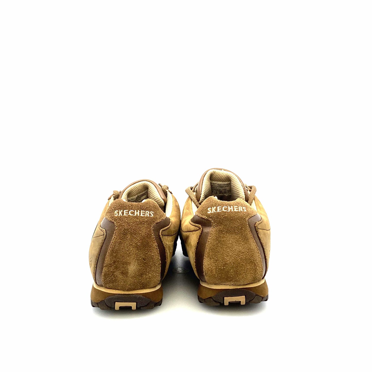 Skechers Womens Size 8 Brown Leather Lace Up Casual Shoes