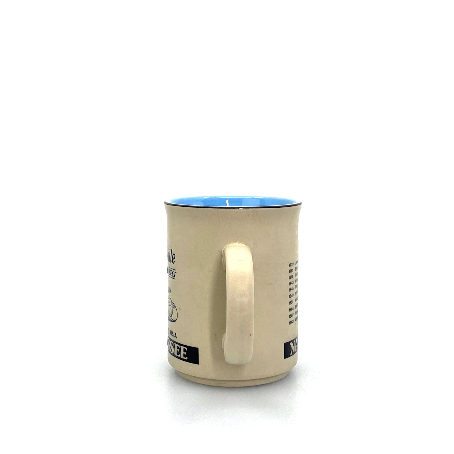 State of Tennessee Nashville Music City USA Coffee Cup 16 Oz Beige Blue