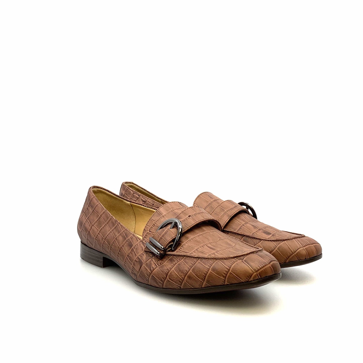Naturalizer Womens Janie Slip-ons Loafer Size 11M Brown Cocoa Crocco