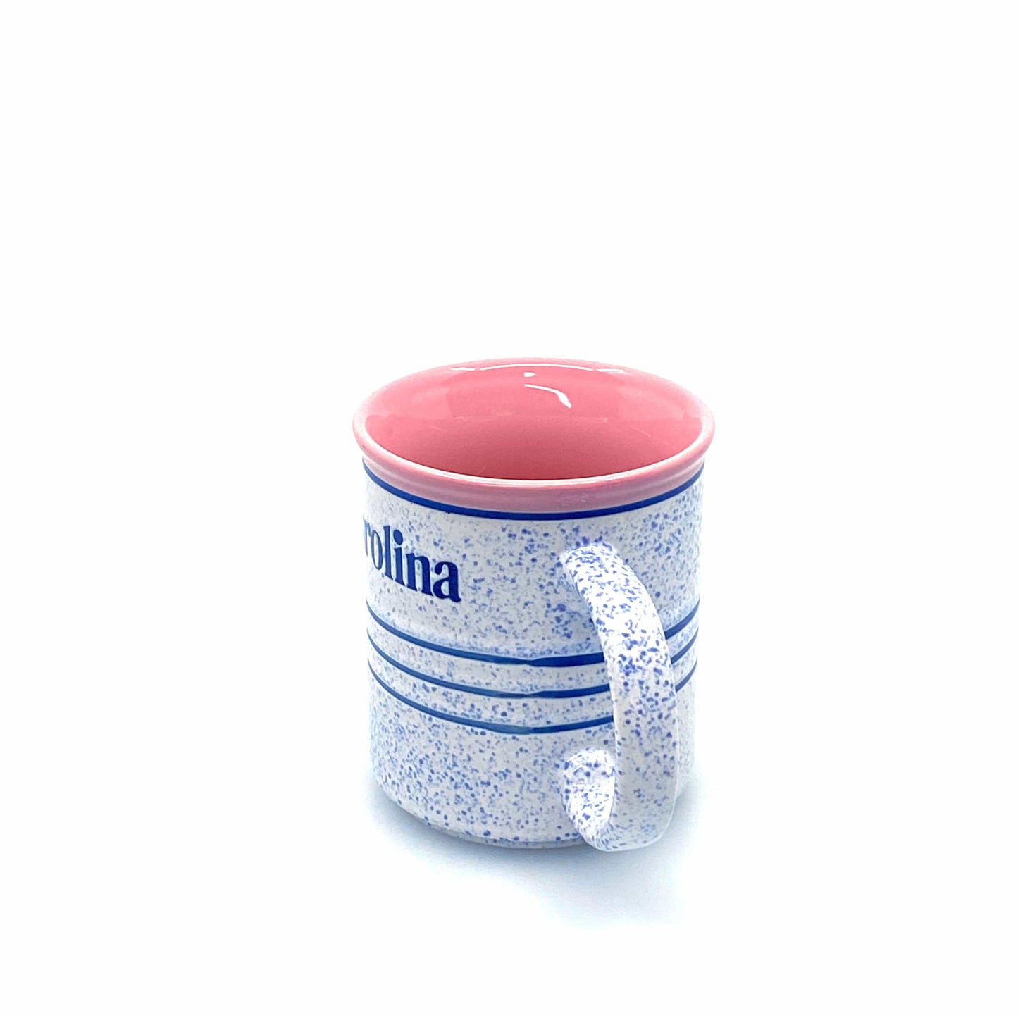 Travel Souvenir South Carolina Blue White Pink Stoneware Coffee Mug Cup