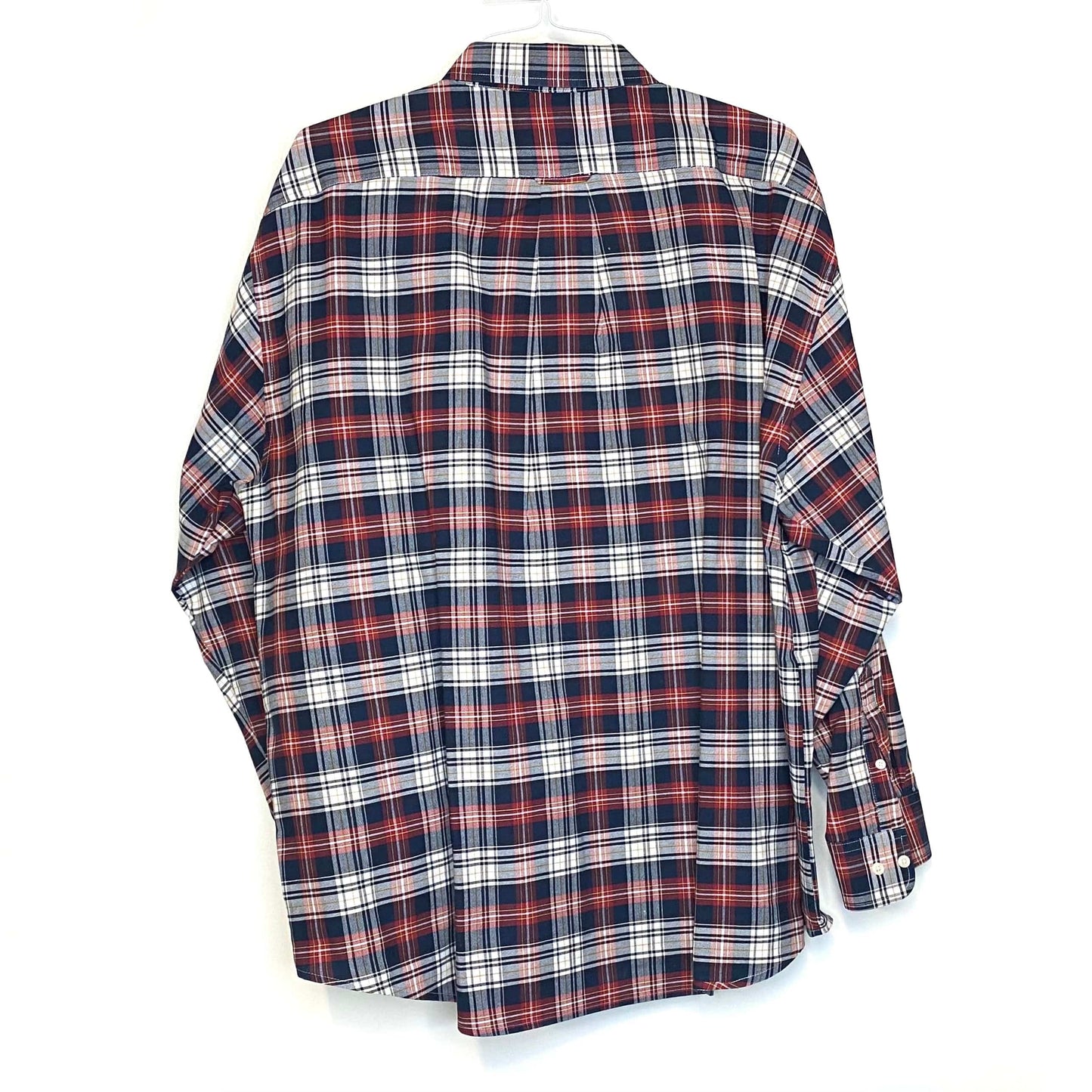 Men's Dress Shirt - Size XXL - Red/White/Black Plaid - Long Sleeve Button-Down