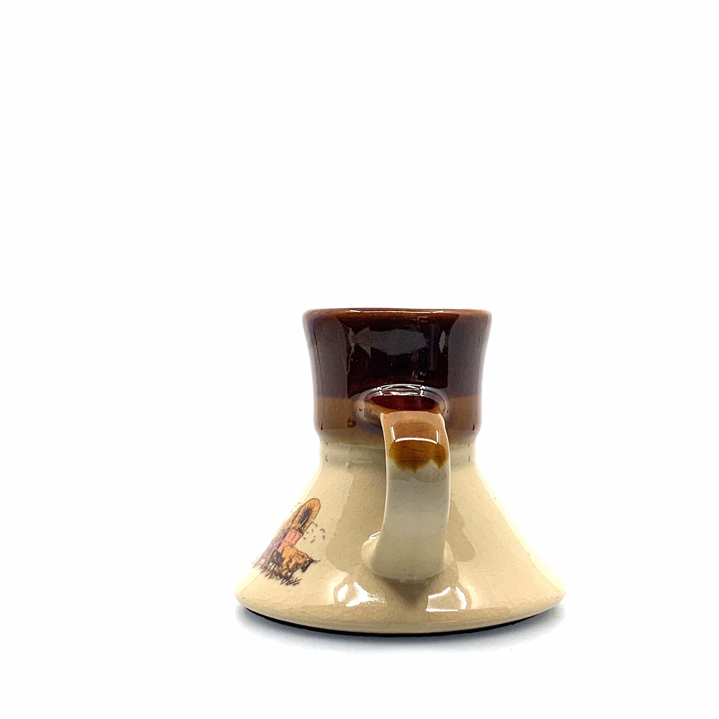 Vintage No Spill Nebraska State Tourism Brown Coffee Cup 10 Fl Oz
