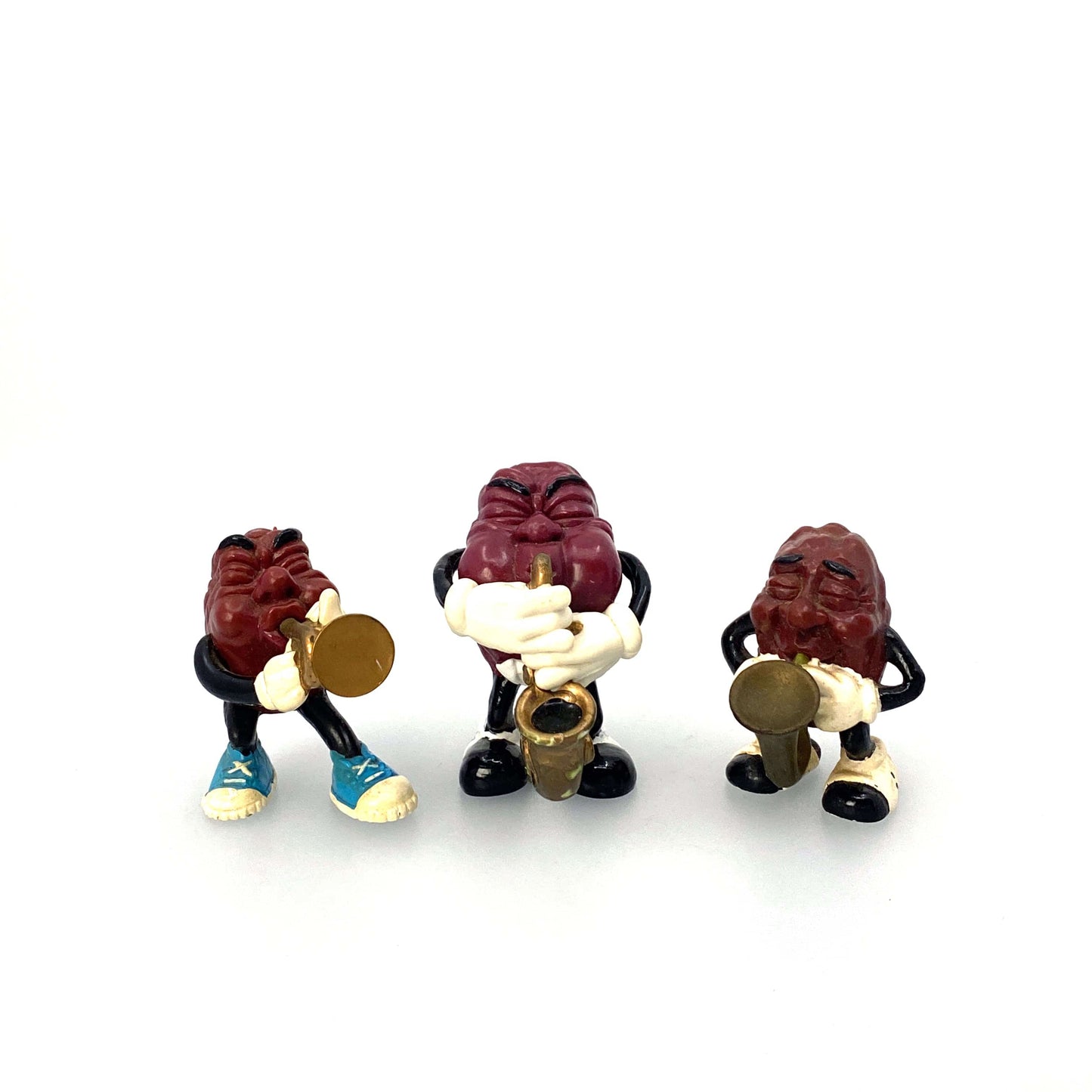 Vintage California Raisins Collectible Figurines - (3) Musicians