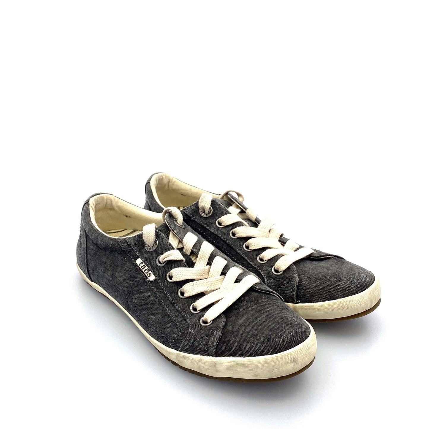 Taos Womens ‘Star’ Size 8 Gray Wash Canvas Comfort Walking Shoes Sneakers