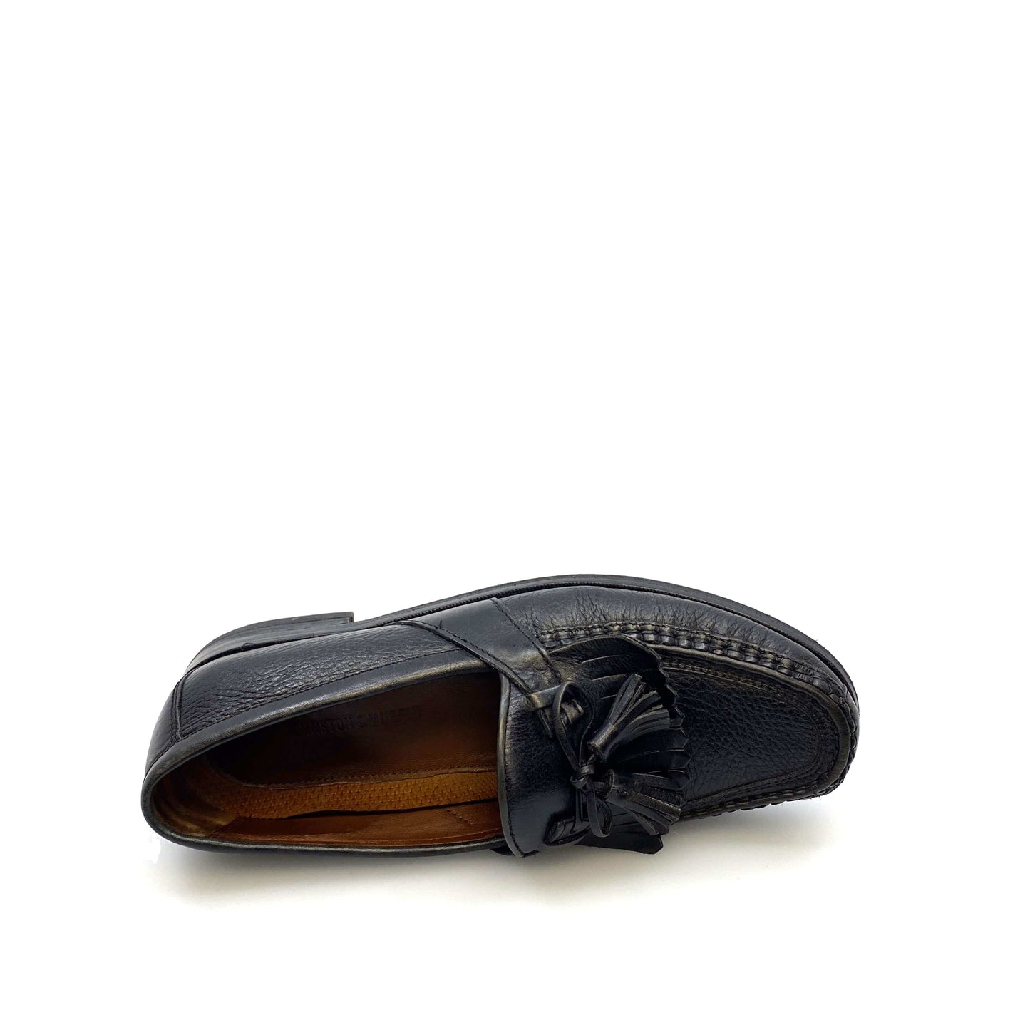Johnston & Murphy Mens Size 7M Black Leather Kiltie Tassel Loafers