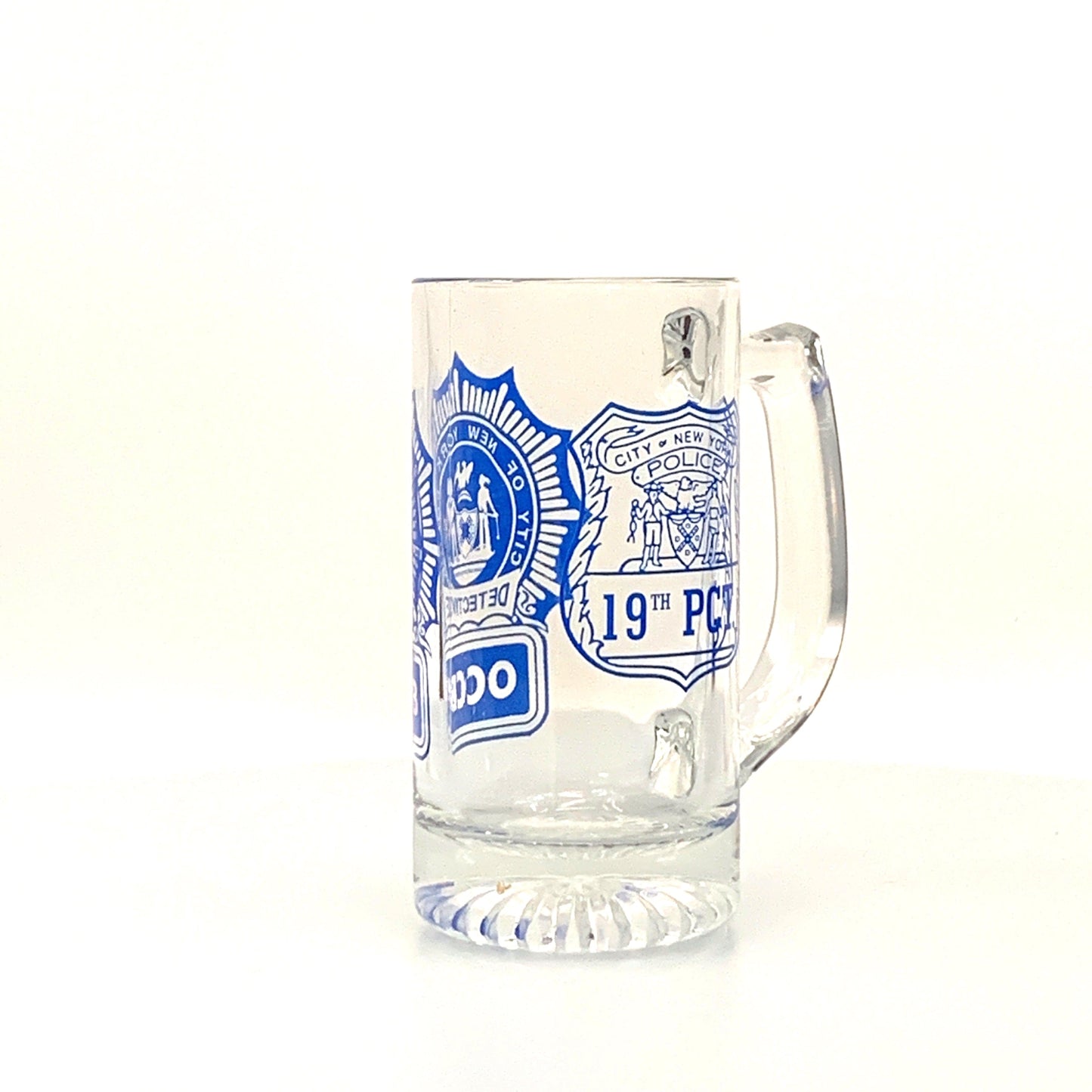 New York City Police Department Detective Organized Crime Bureau Glass Mug