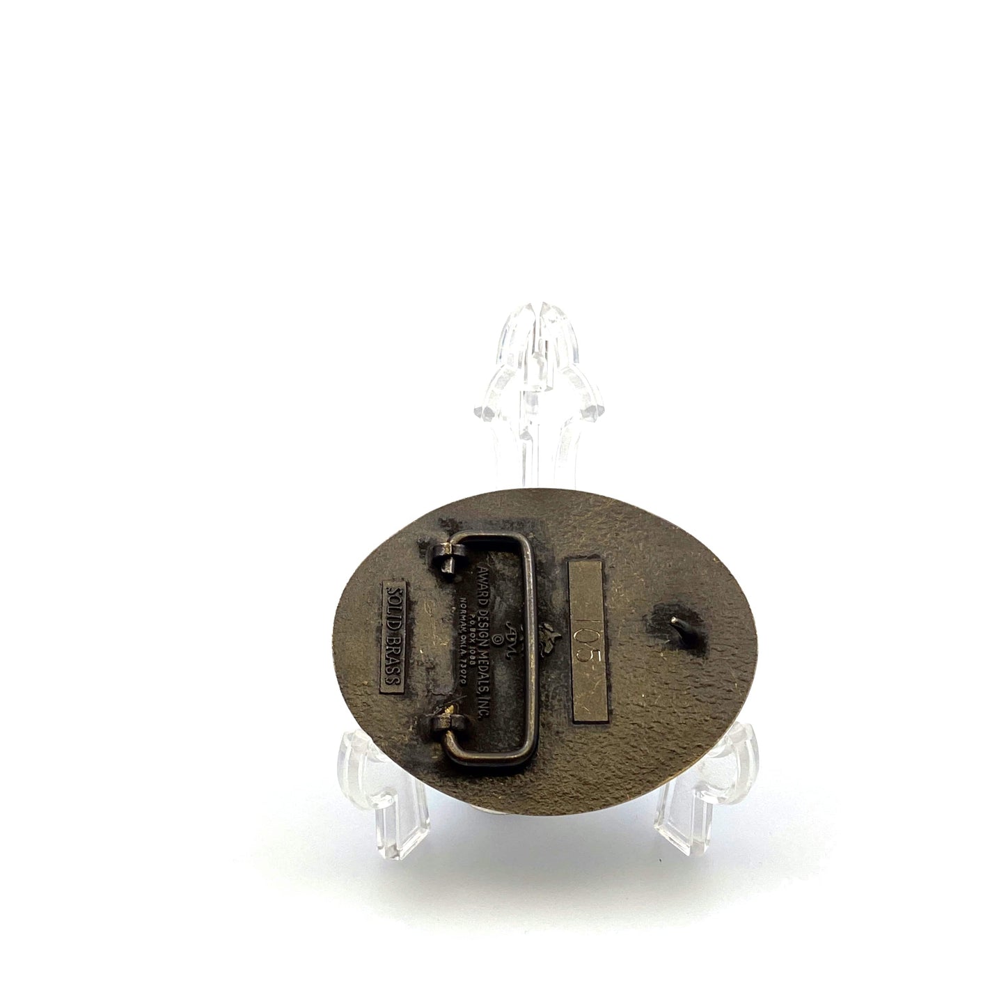 “Antelope Valley Fair & Alfalfa Festival Lancaster, CA 1990” Brass Belt Buckle 3”