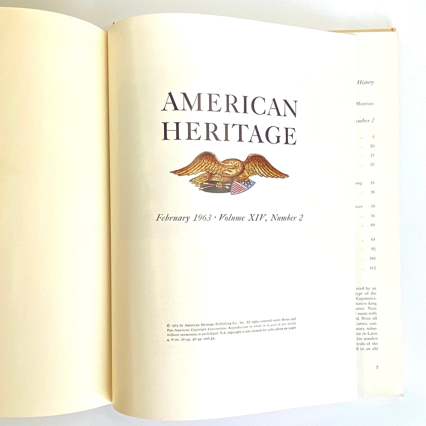 Vintage American Heritage February 1963 • Volume XIV, Number 2 Hardcover History Book