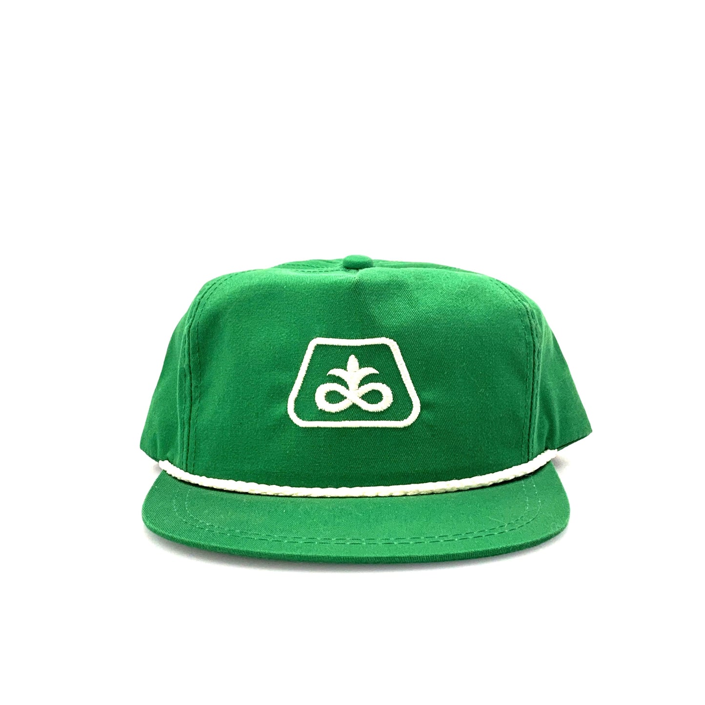 Vintage K-Products PIONEER SEED Hat Green Trucker Hat 5 Panel White Rope Cap OSFM