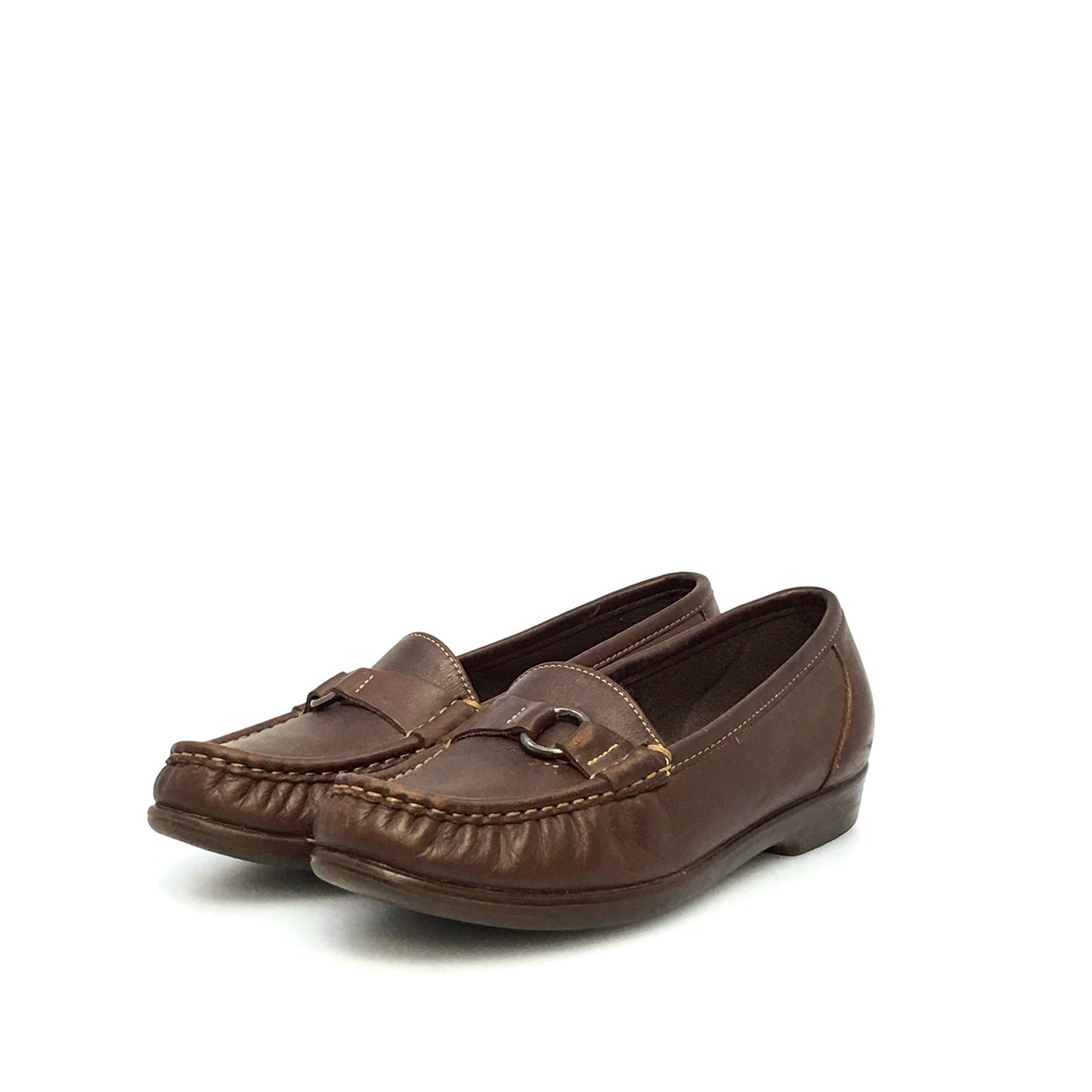 SAS Womens Size 8M Brown Leather Loafers Shoes Tripad Comfort Walking