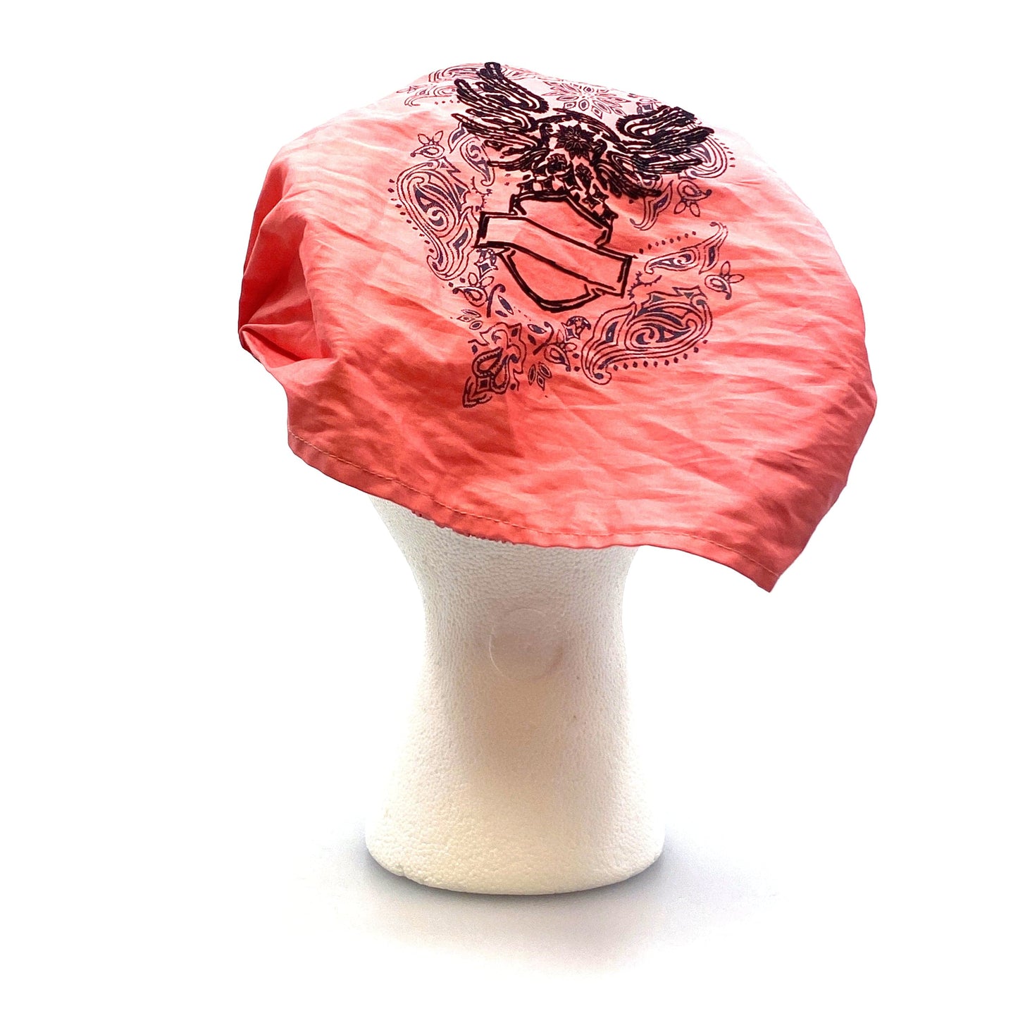 Harley-Davidson Womens Flocked Eagle Scrunchie Headwrap, Bright Cora