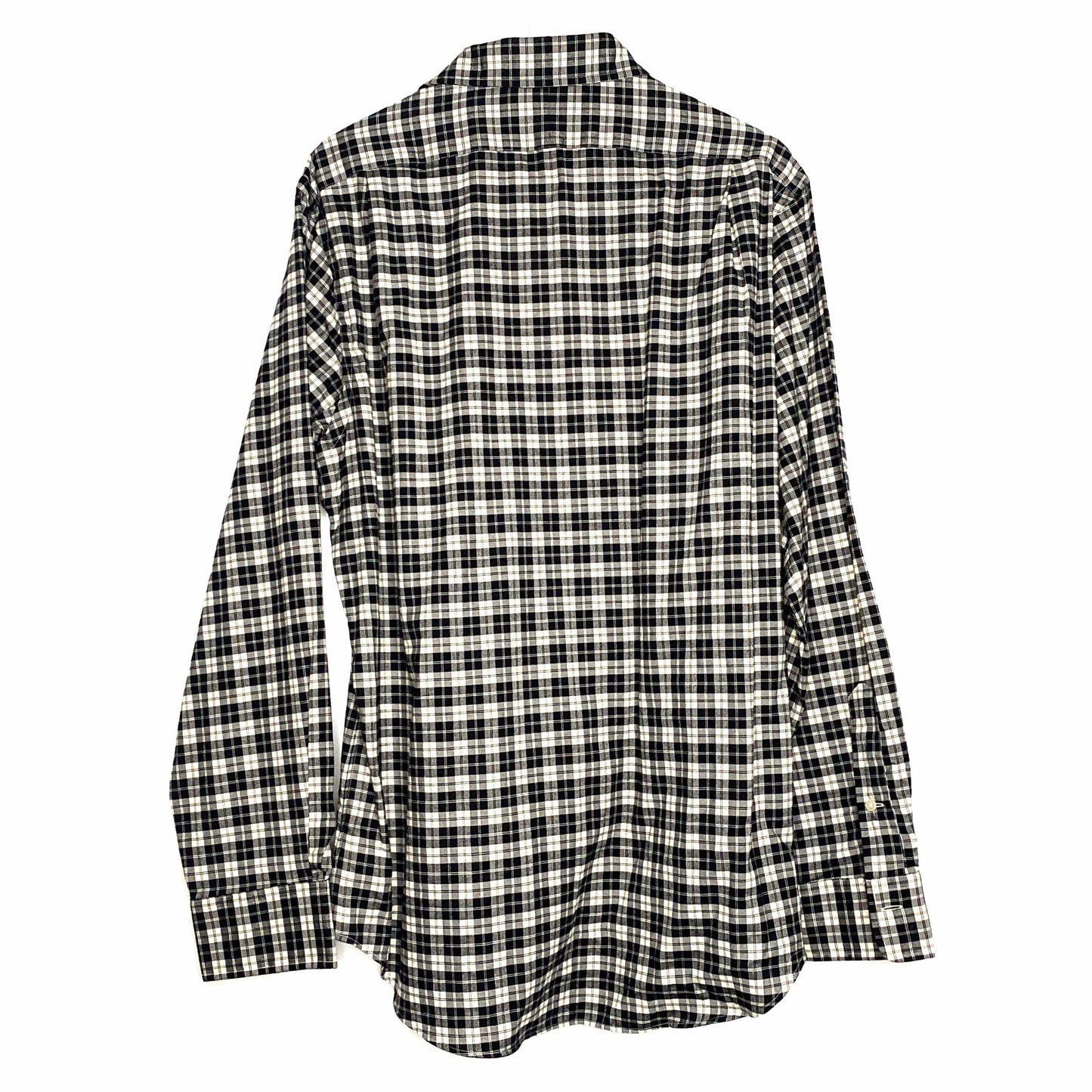 Polo Ralph Lauren Men's Plaid Dress Shirt - Size L - Black/White - 100% Cotton