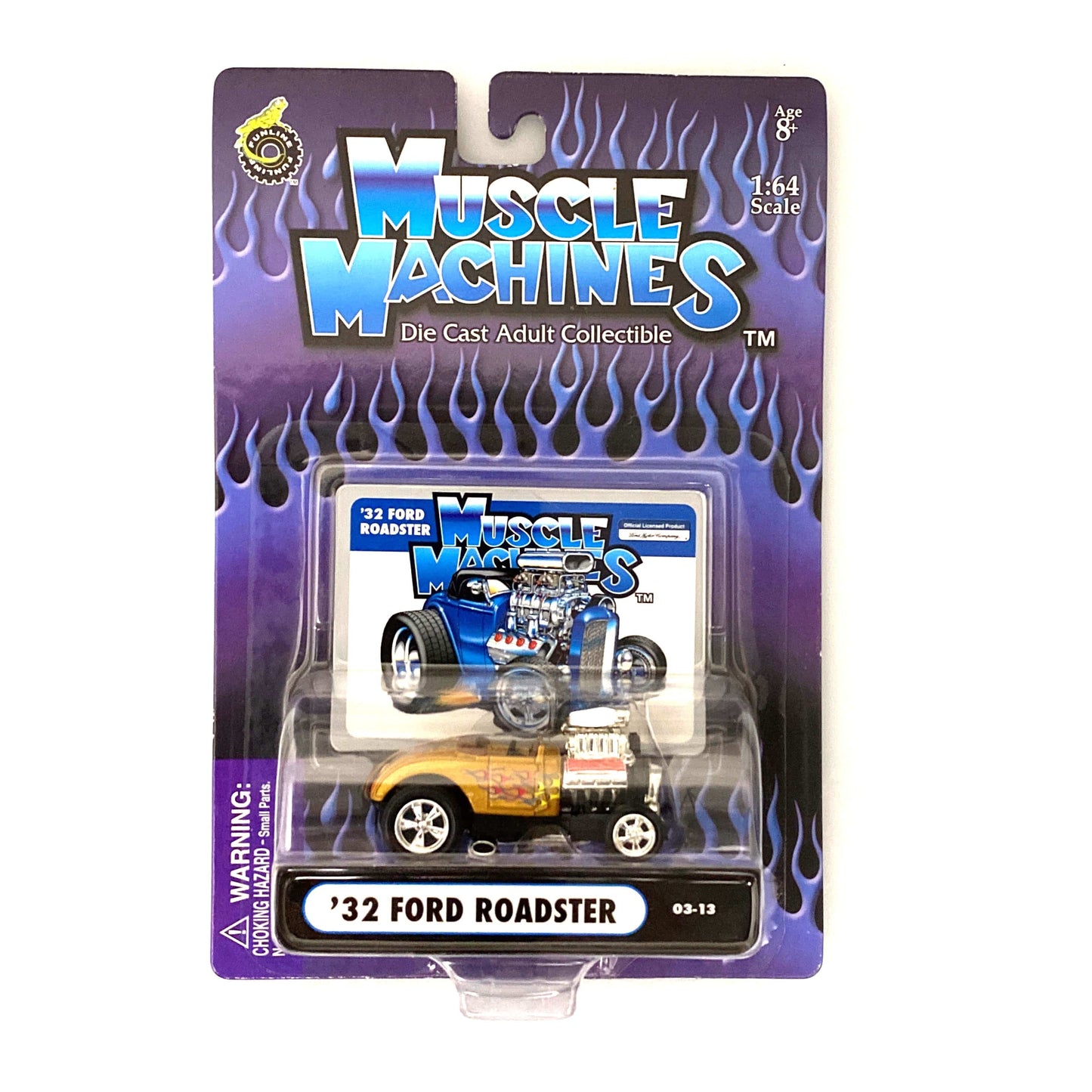 Muscle Machines '32 Ford Roadster – Stunning Gold Diecast Collectible Car for Car Enthusiasts – 1:64 Scale Model