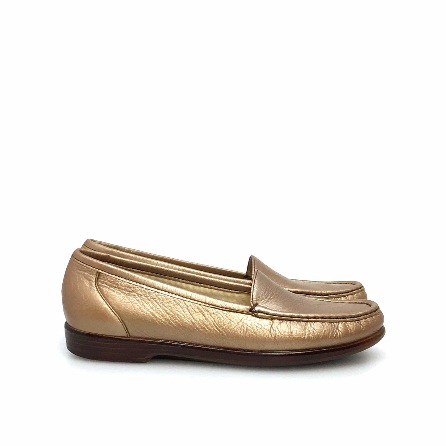 SAS Womens Size 8.5S Leather Loafers Gold Shoes Tripad Comfort Walking