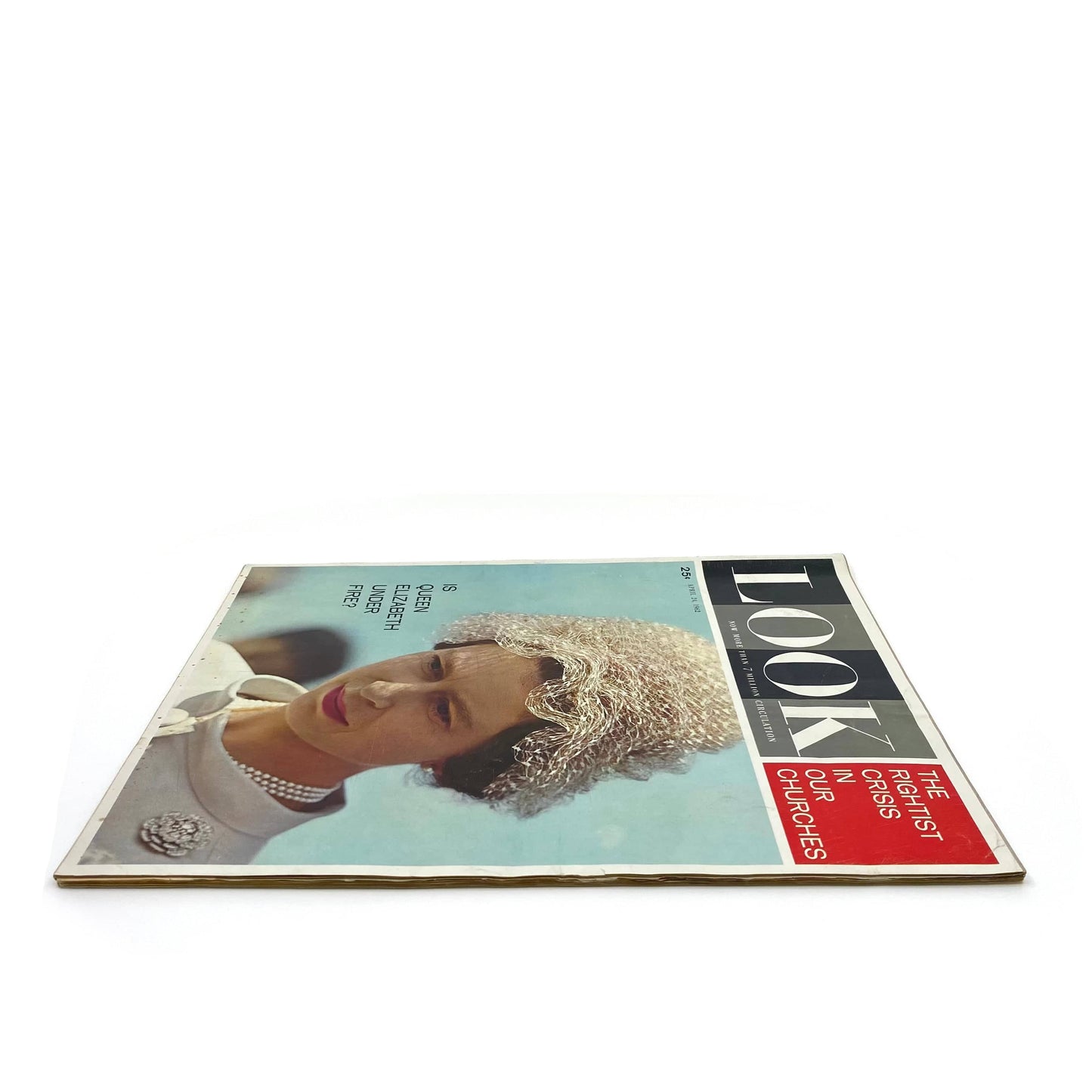 Vintage LOOK Magazine Queen Elizabeth II “Is Queen Elizabeth Under Fire?” - April 24, 1962