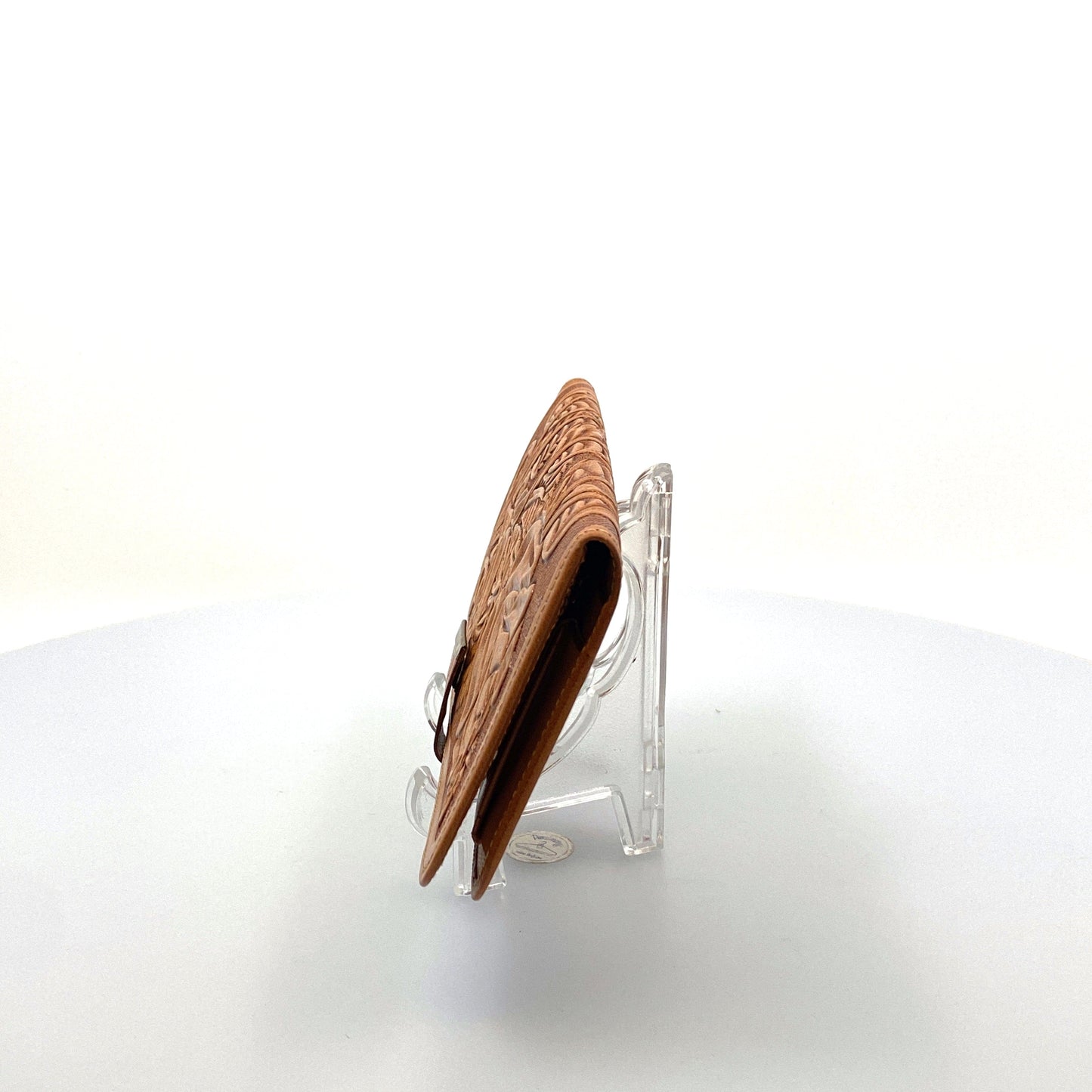 Vintage Jo-o-Kay Hand-Tooled Beige Leather Wallet