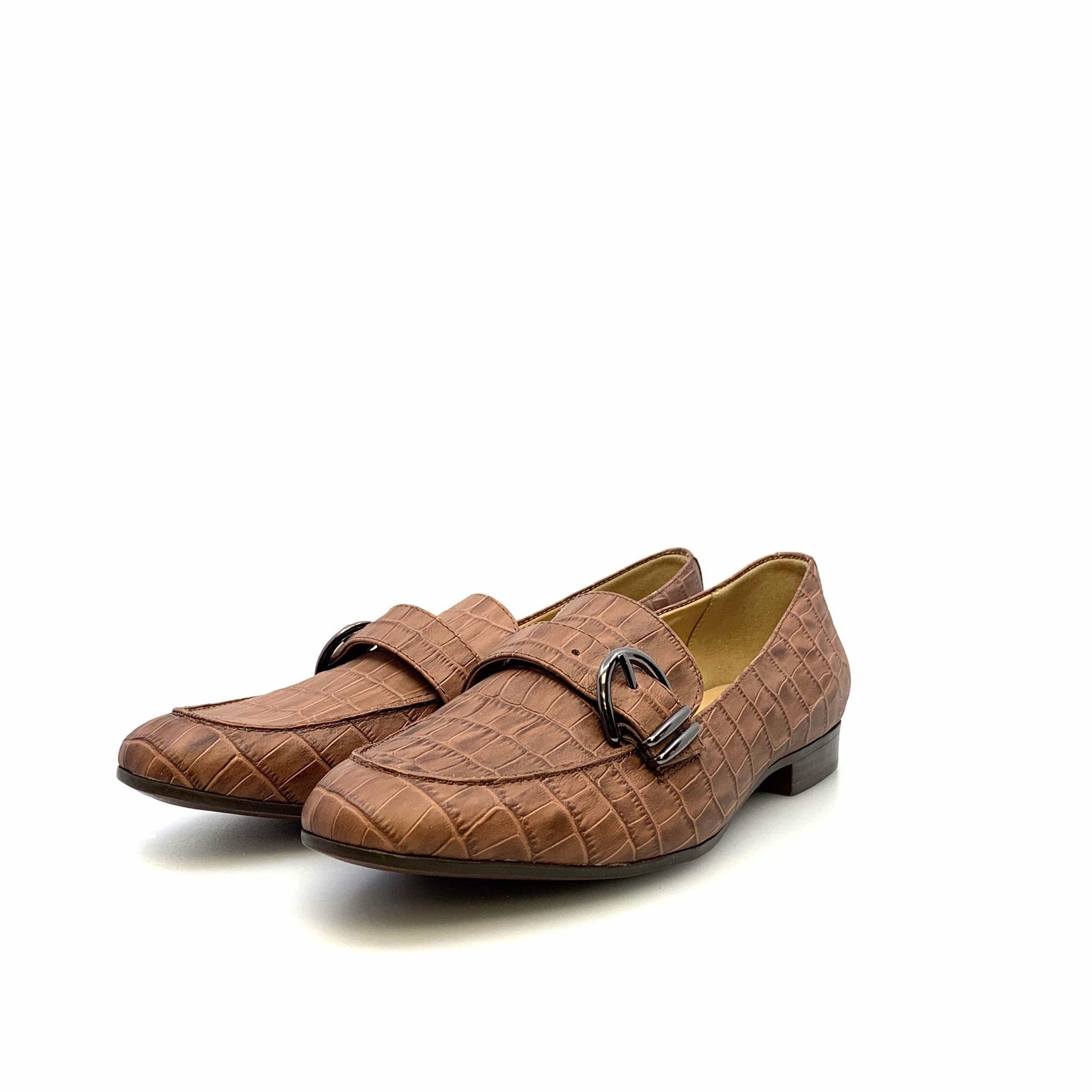 Naturalizer Womens Janie Slip-ons Loafer Size 11M Brown Cocoa Crocco