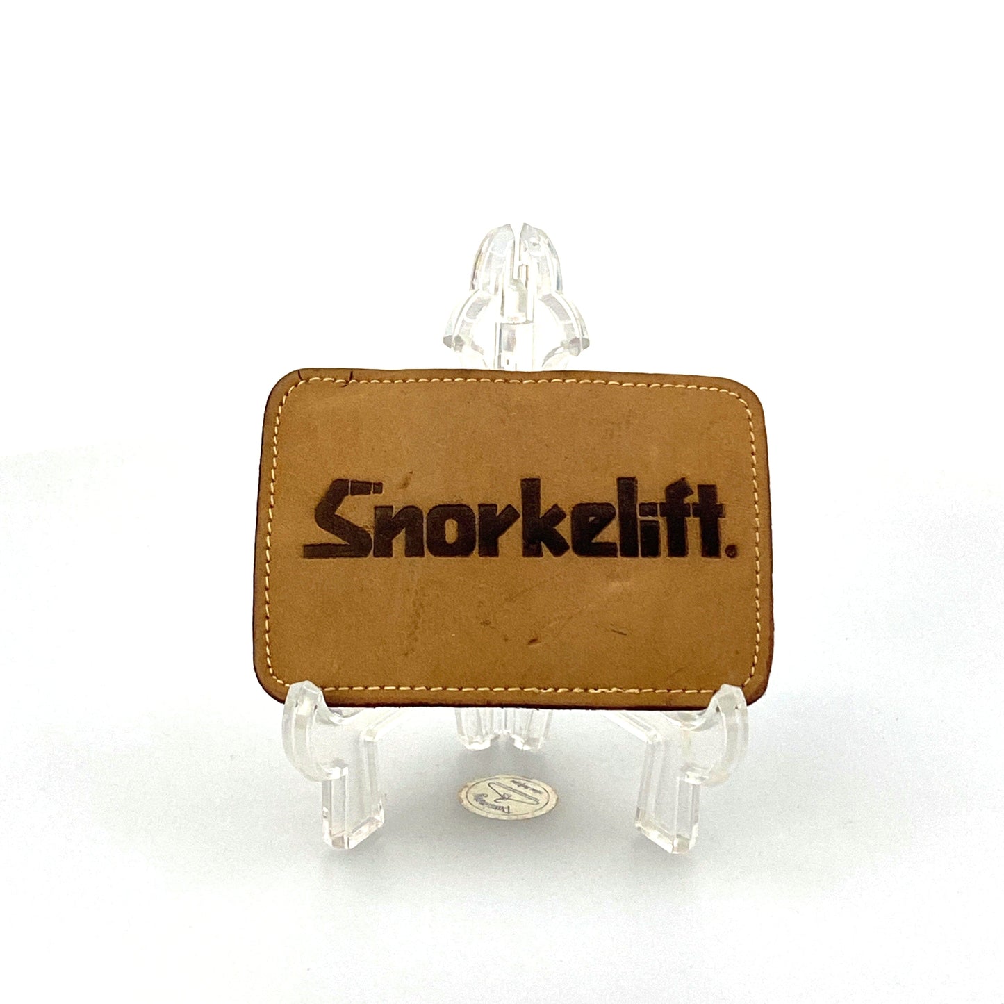 Mens Vintage SNORKELIFT Leather Metal Belt Buckle