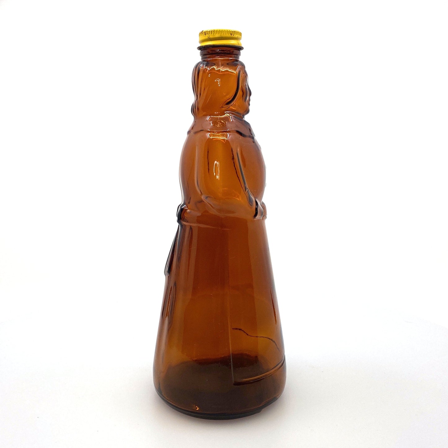 Vintage Mrs. Butterworths Syrup Glass Brown Bottle 36oz Lid