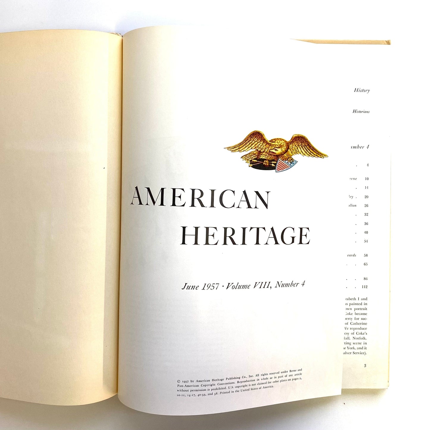 Vintage American Heritage Volume VIII No 4 June 1957 Hardcover History Book