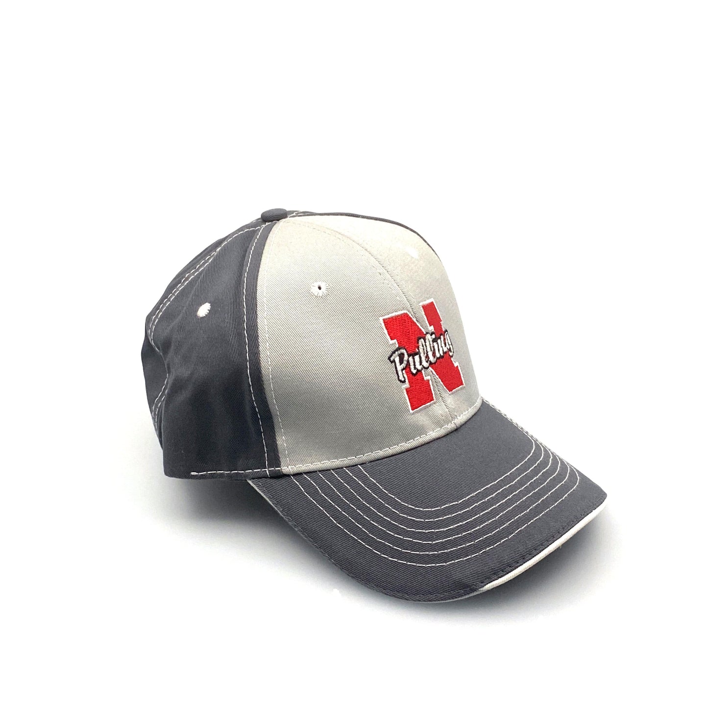 Sportsman “Pulling N” Nebraska Hat Adjustable Gray Baseball Cap