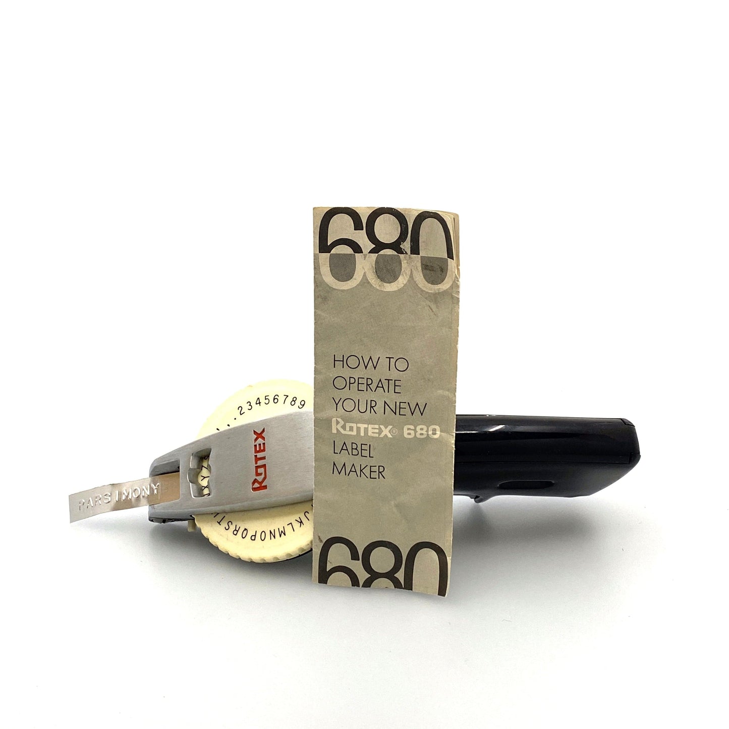 Vintage ROTEX 680 Label Maker - Tested, Working, and in Excellent Condition! 3/8” 1/2” Foil Tape