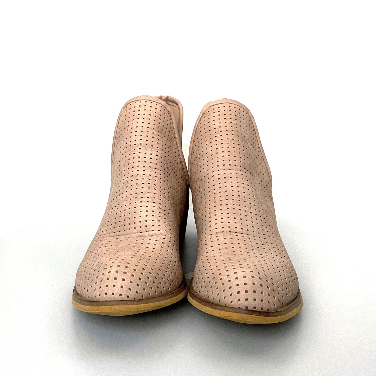 Seven Seven7 Womens Size 11 Blush Pink Booties Boots Boho Peforated