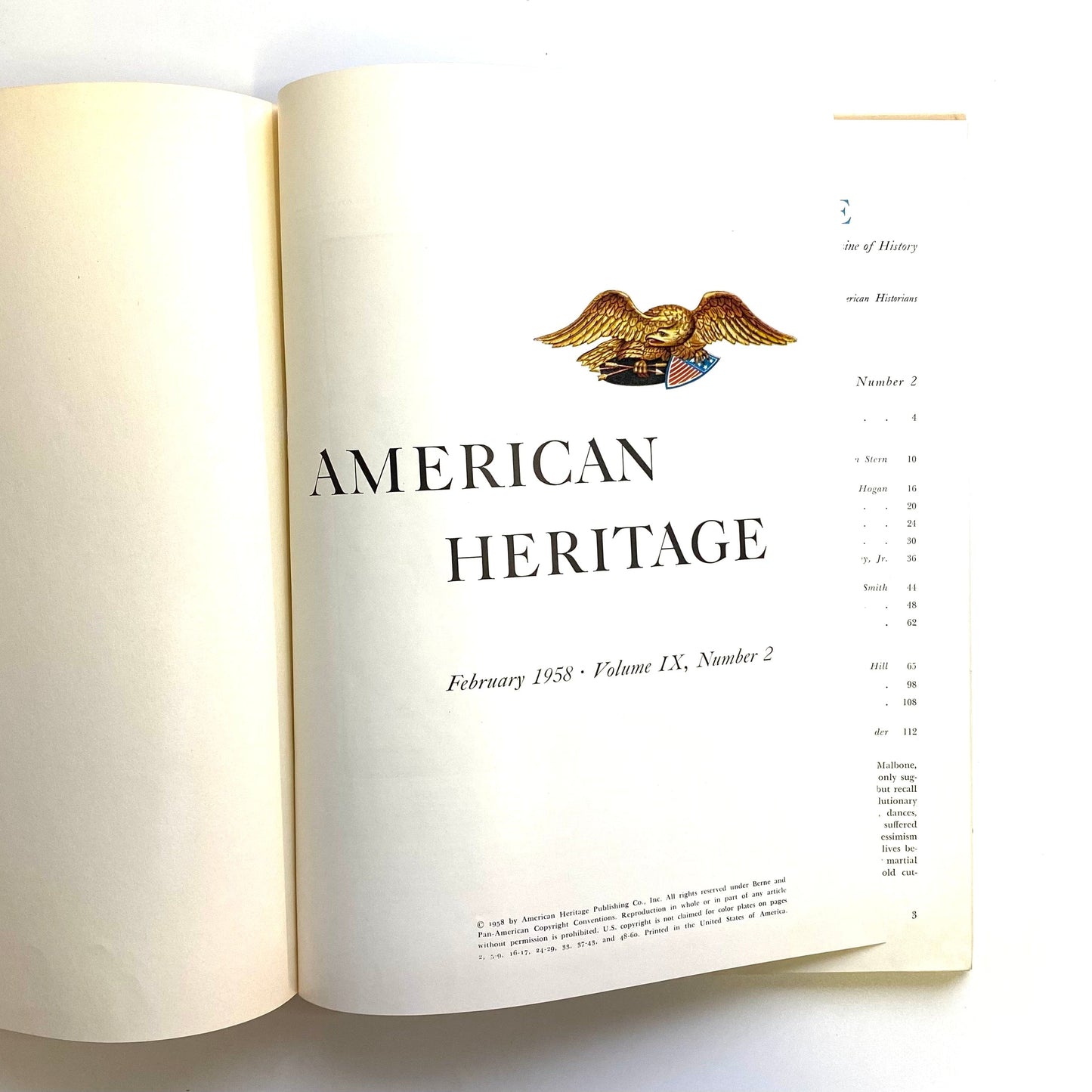 Vintage American Heritage Volume IX No 2 February 1958 Hardcover History Book