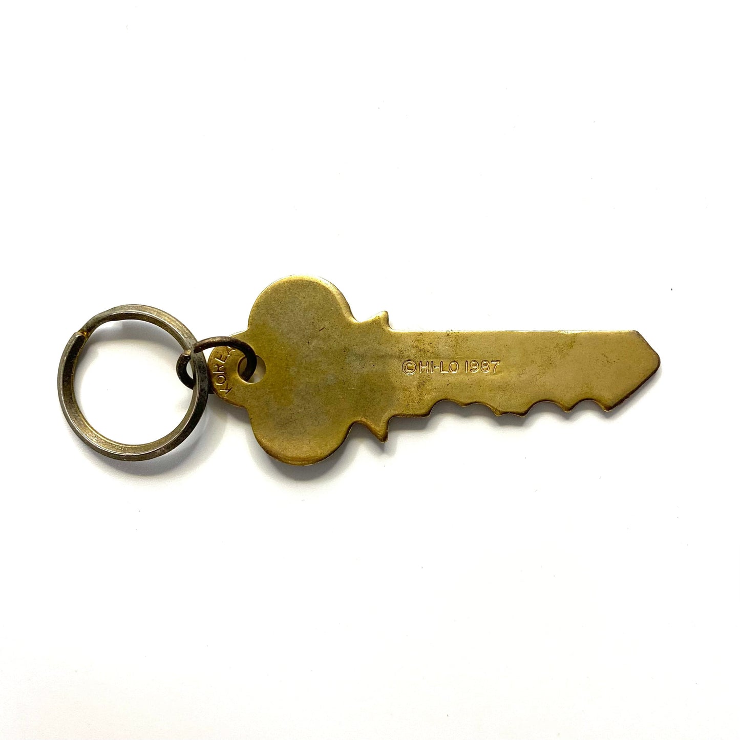 Vintage Hi-Lo Class of '93 Keychain Key Ring Metal Key Gold