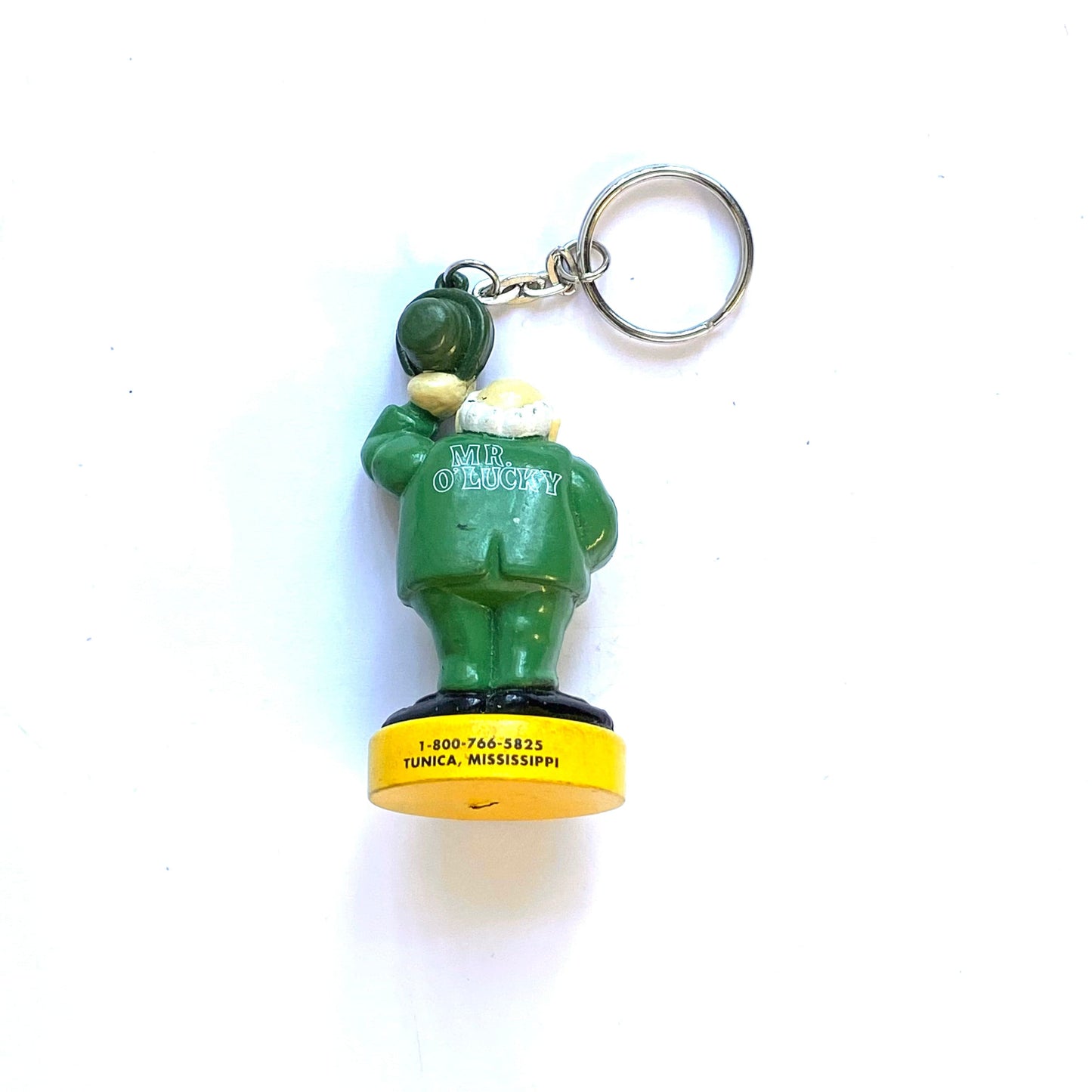 Vintage Mr. O'Lucky Leprechaun Figurine Fitzgeralds Key Chain Las Vegas Nevada