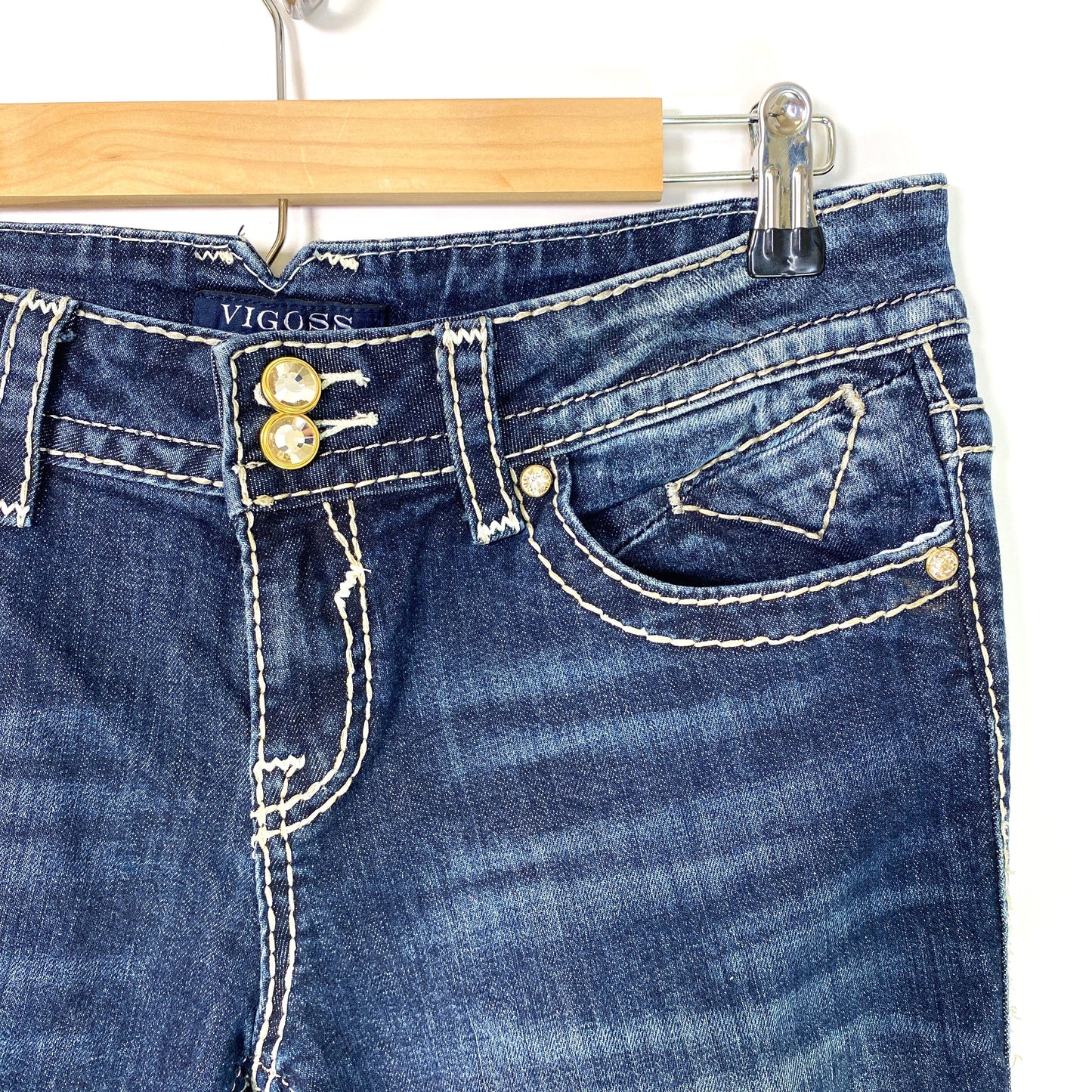 Vigoss New York Capri | Size 9/10 Length 21 | Blue Denim