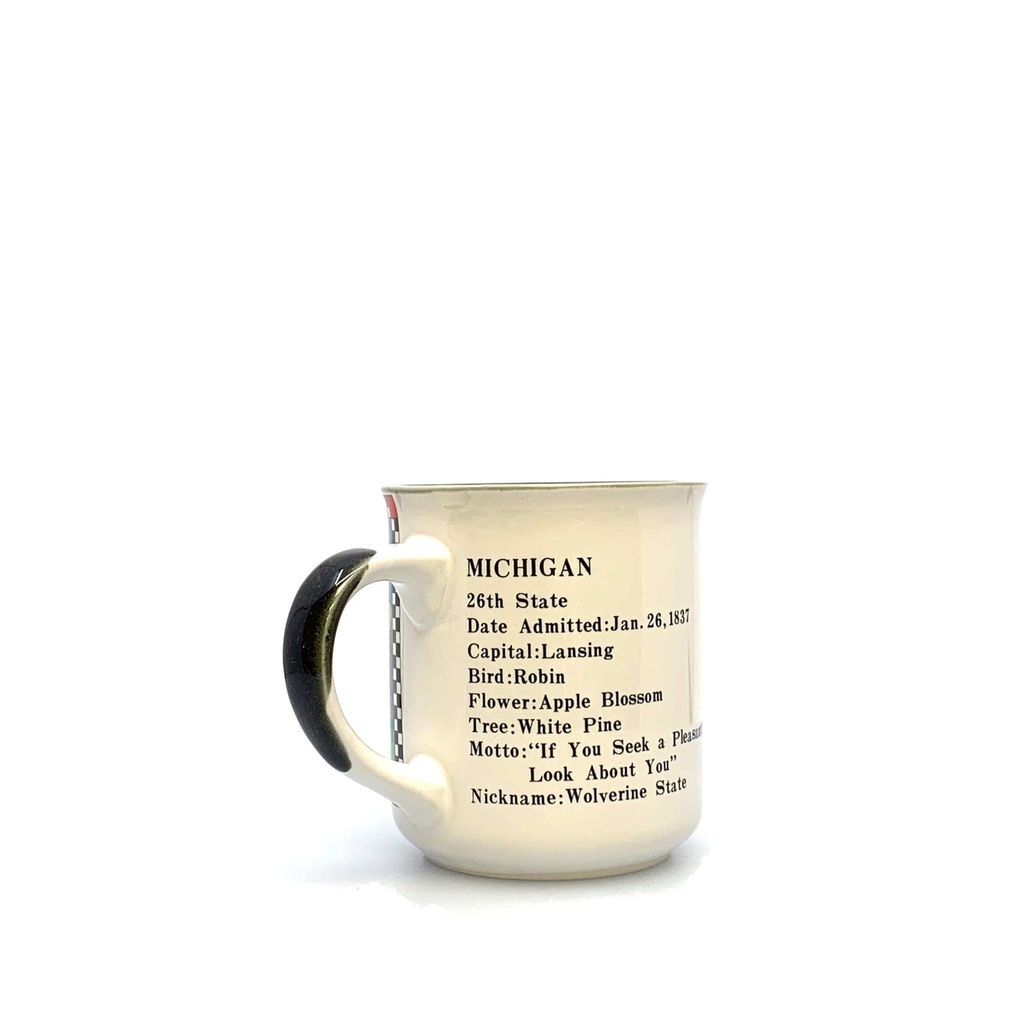 Michigan Souvenir Tourism Coffee Cup 12 Oz. White Multicolor Places