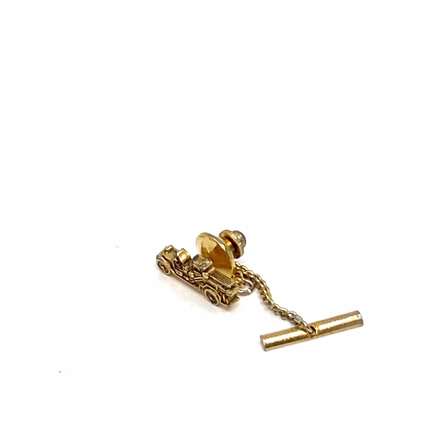 Vintage Fire Engine Tie Tack Pin with Chain by Sarah Coventry