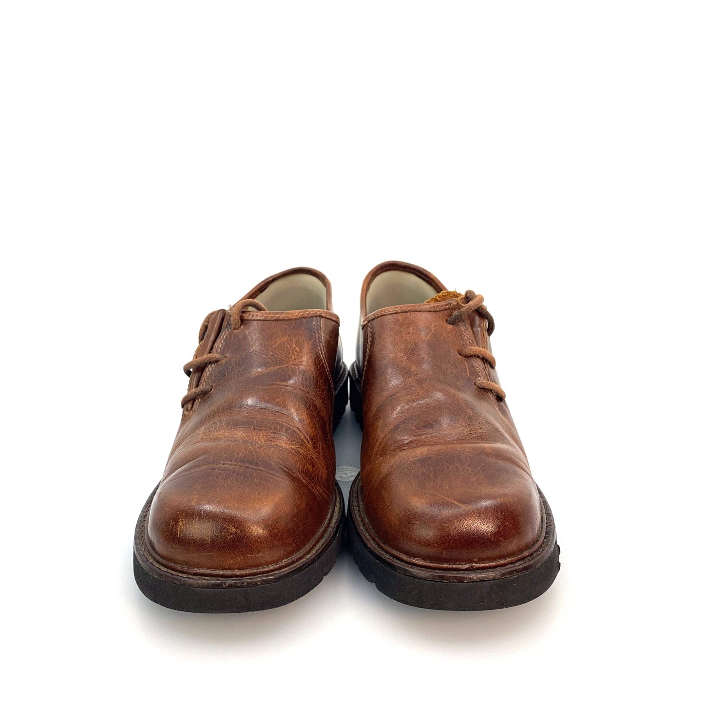 Naot Womens Size 9 Brown Leather Casual Lace Up Shoes Asymmetric Laces